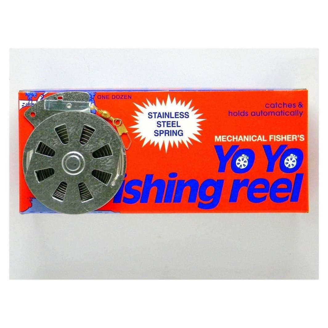 12 Carretes de Pesca Yo Yo Mecánicos Gatillo Plano 60#