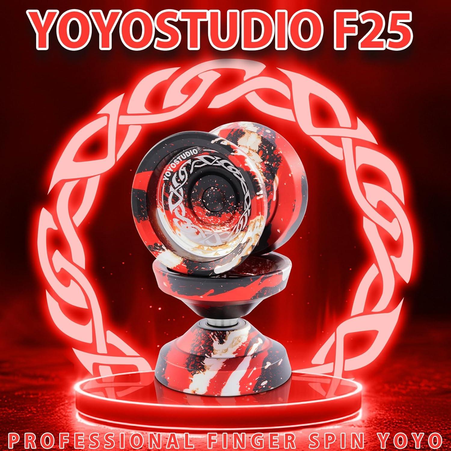Yoyo Profesional YOYOSTUDIO F25 con Accesorios - Negro Rojo