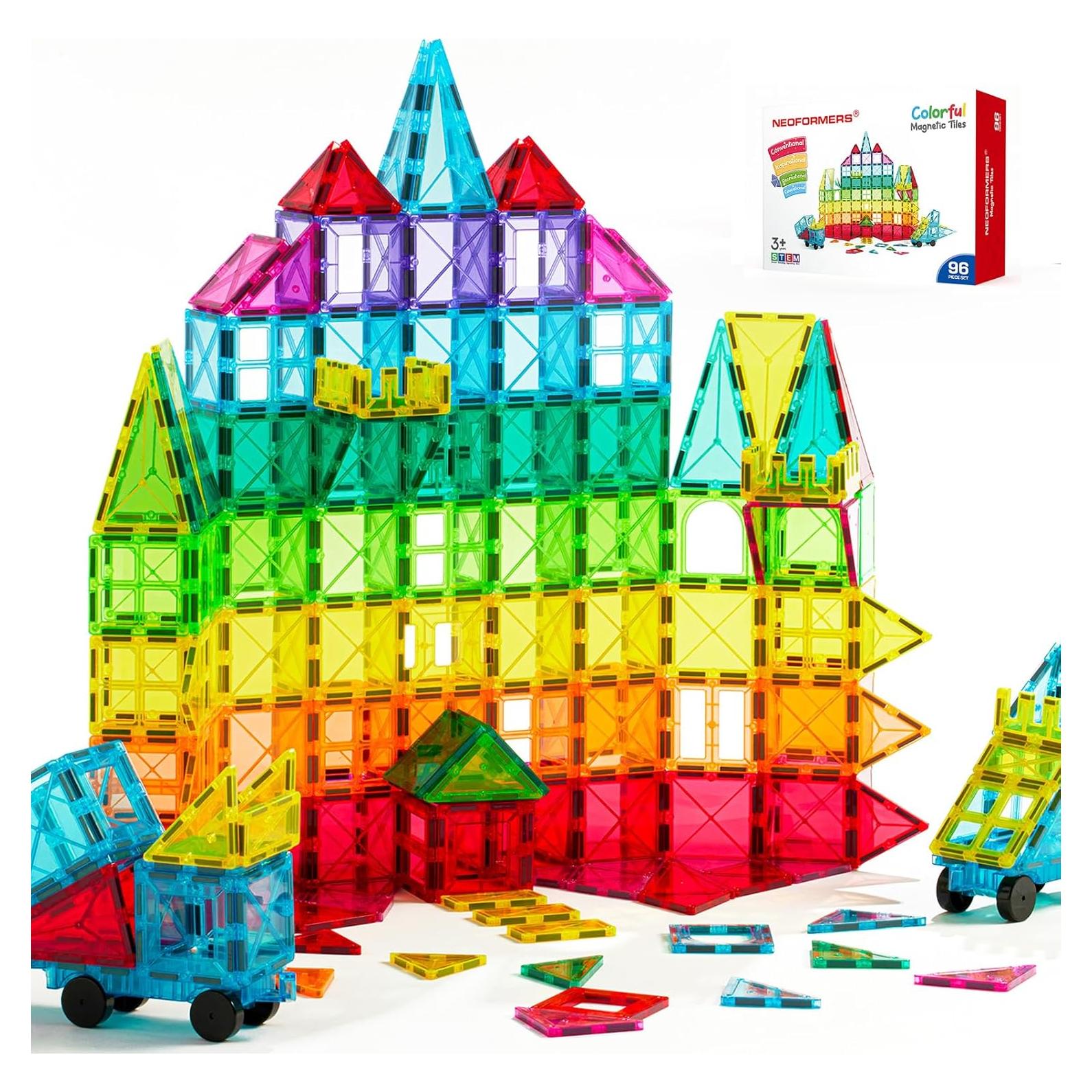 Bloques Magnéticos NEOFORMERS 96 Piezas para Niños 3-9 Años