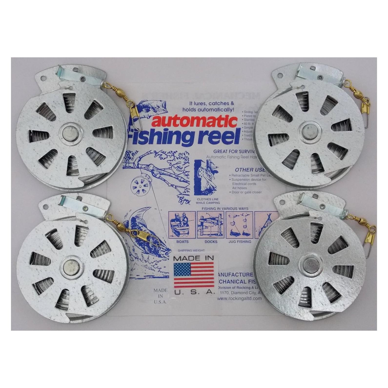 4 Carretes de Pesca Automáticos Yo Yo Reel - Acero Inoxidable