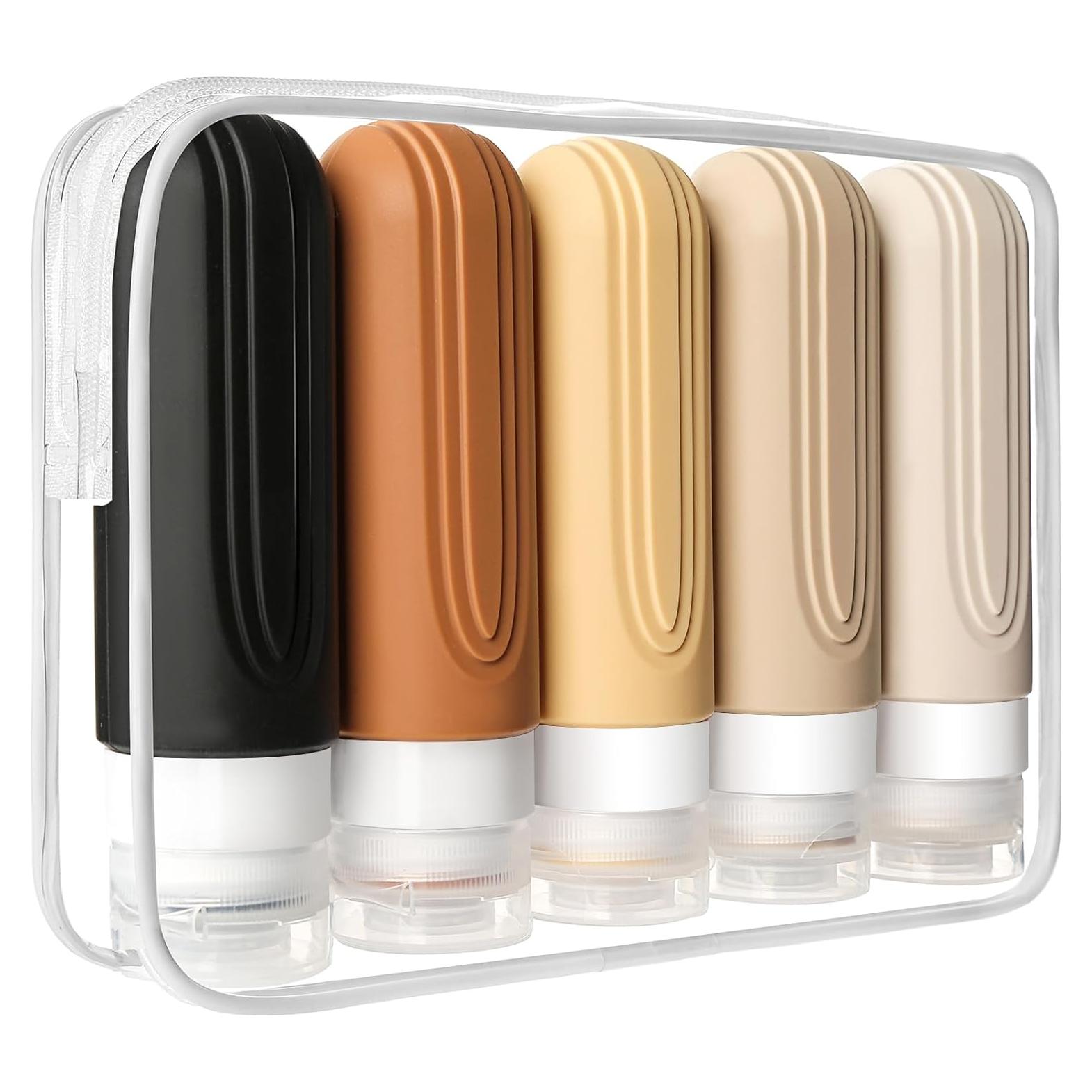 Botellas de Viaje CHEODIN 5 Piezas 88.7ml Aprobadas por TSA