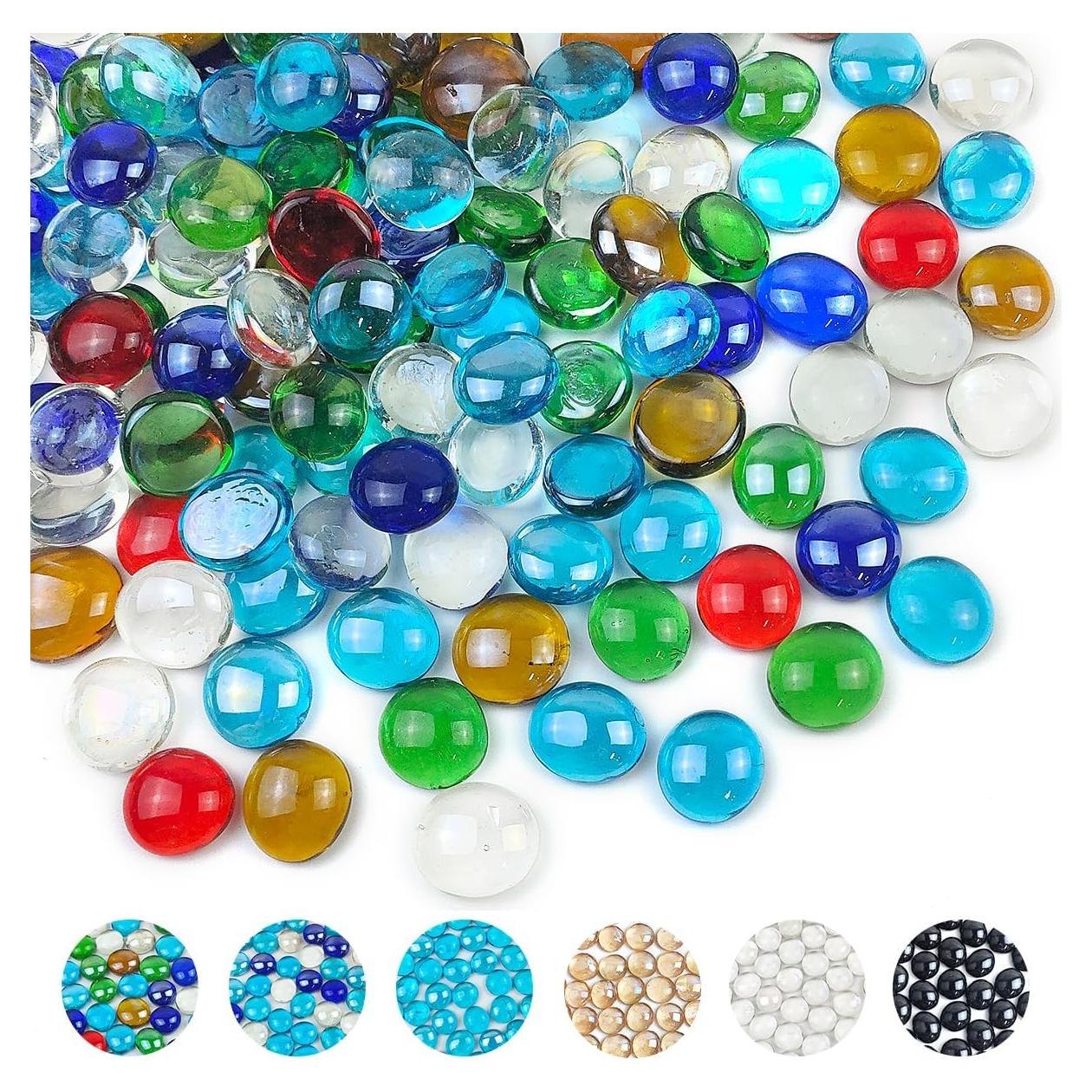 Perlas de vidrio YISZM 10 kg coloridas para jarrones y acuarios