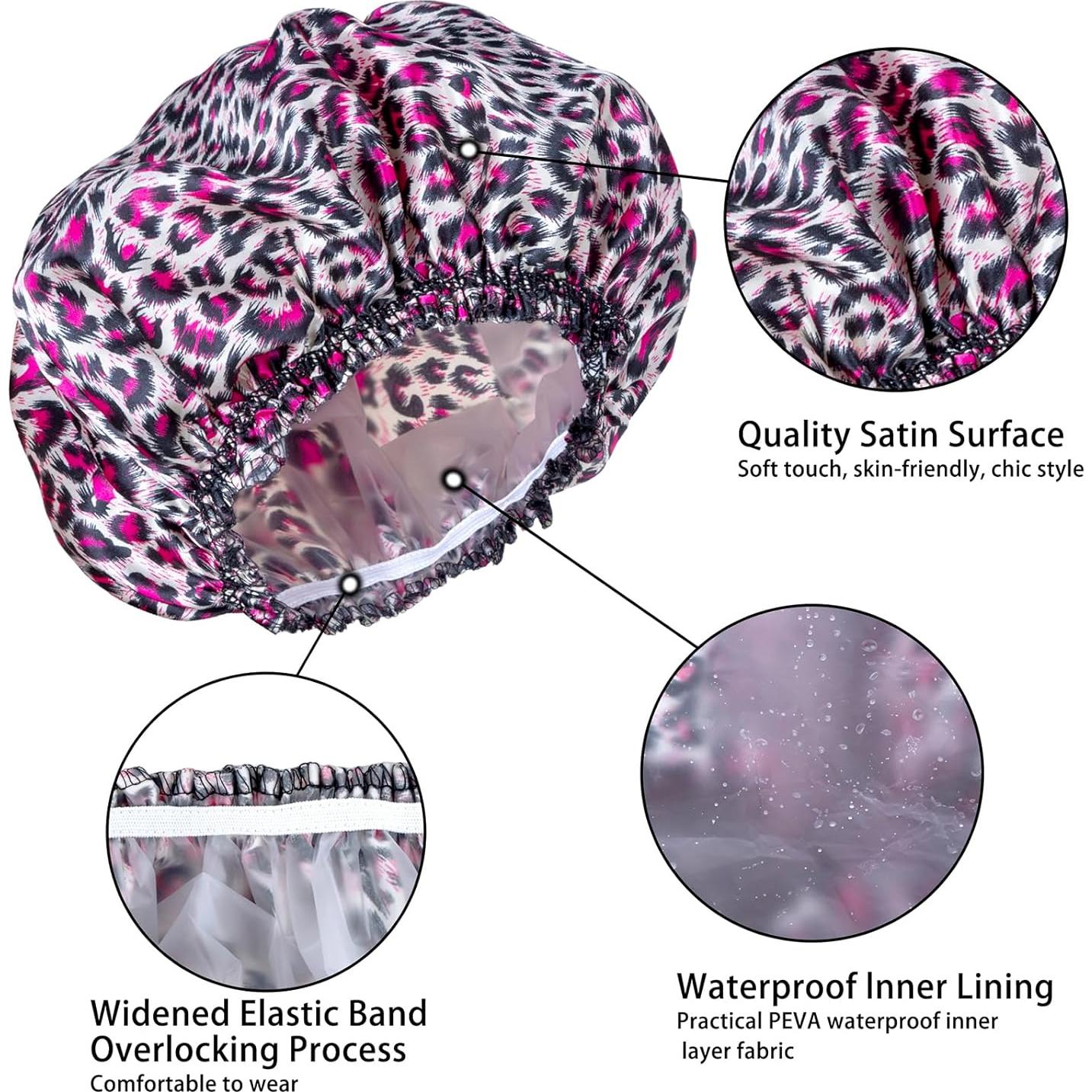 Gorras de Ducha Reutilizables CHFONG 4 PCS Impermeables