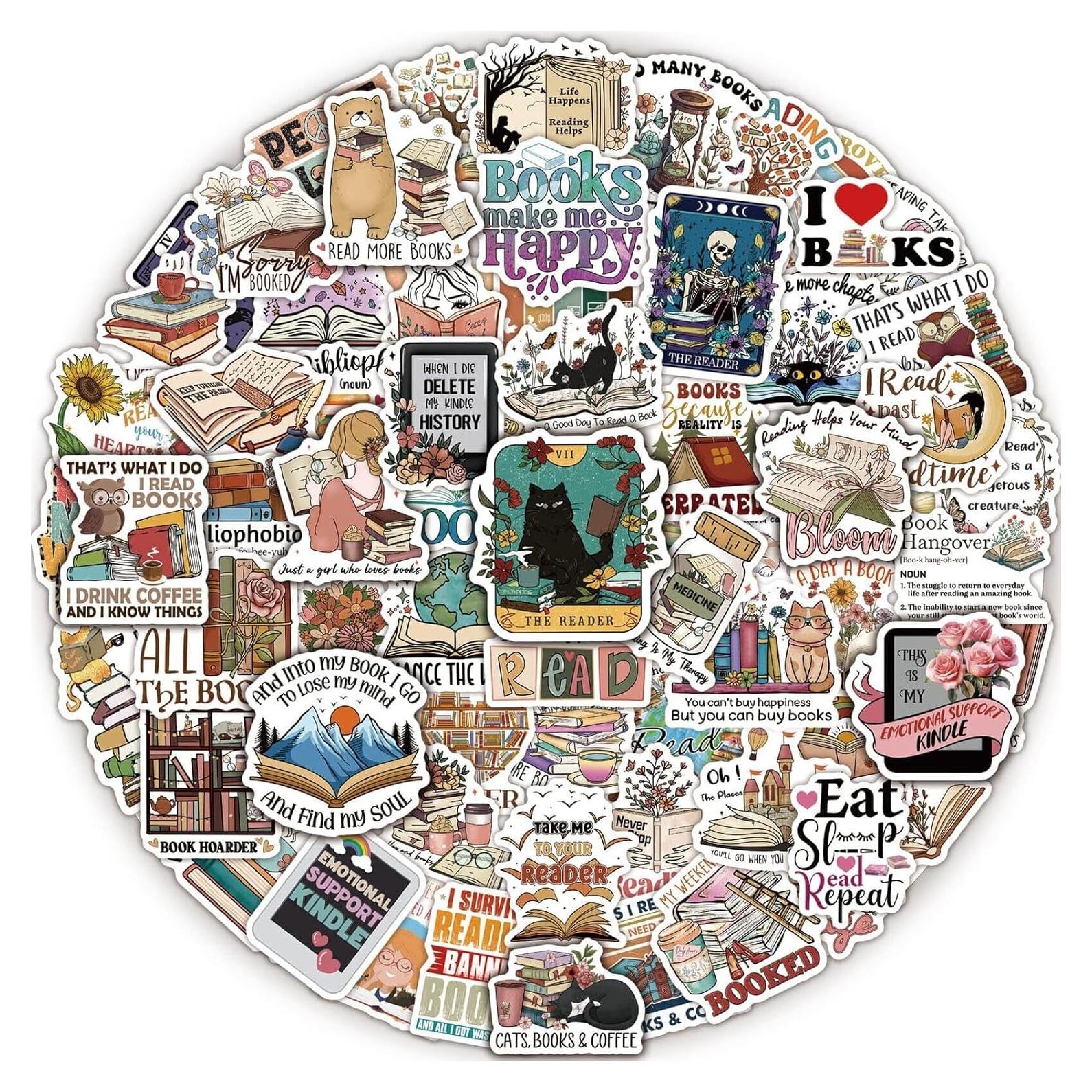 MiStar Stickers Literarios 110 Piezas para Decorar