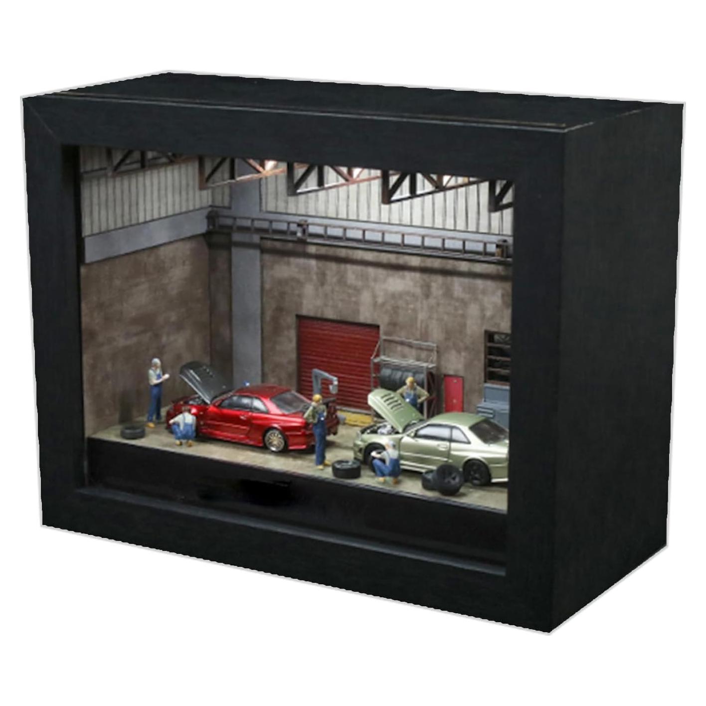 Caja de Exhibición de Coche 1/64 Bivitre con Luz LED