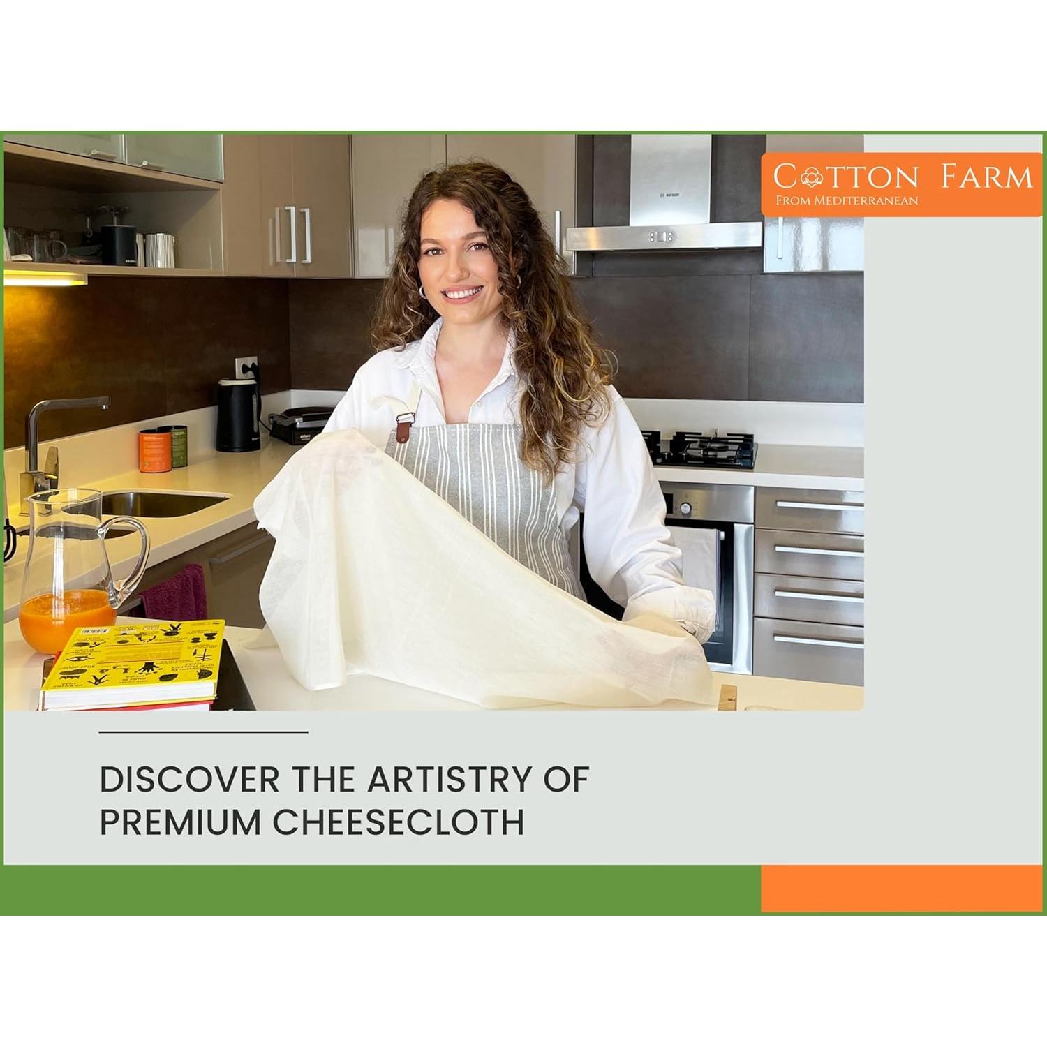 Pano de Queso Algodón Farm 100% Natural 91x91 cm Reutilizable