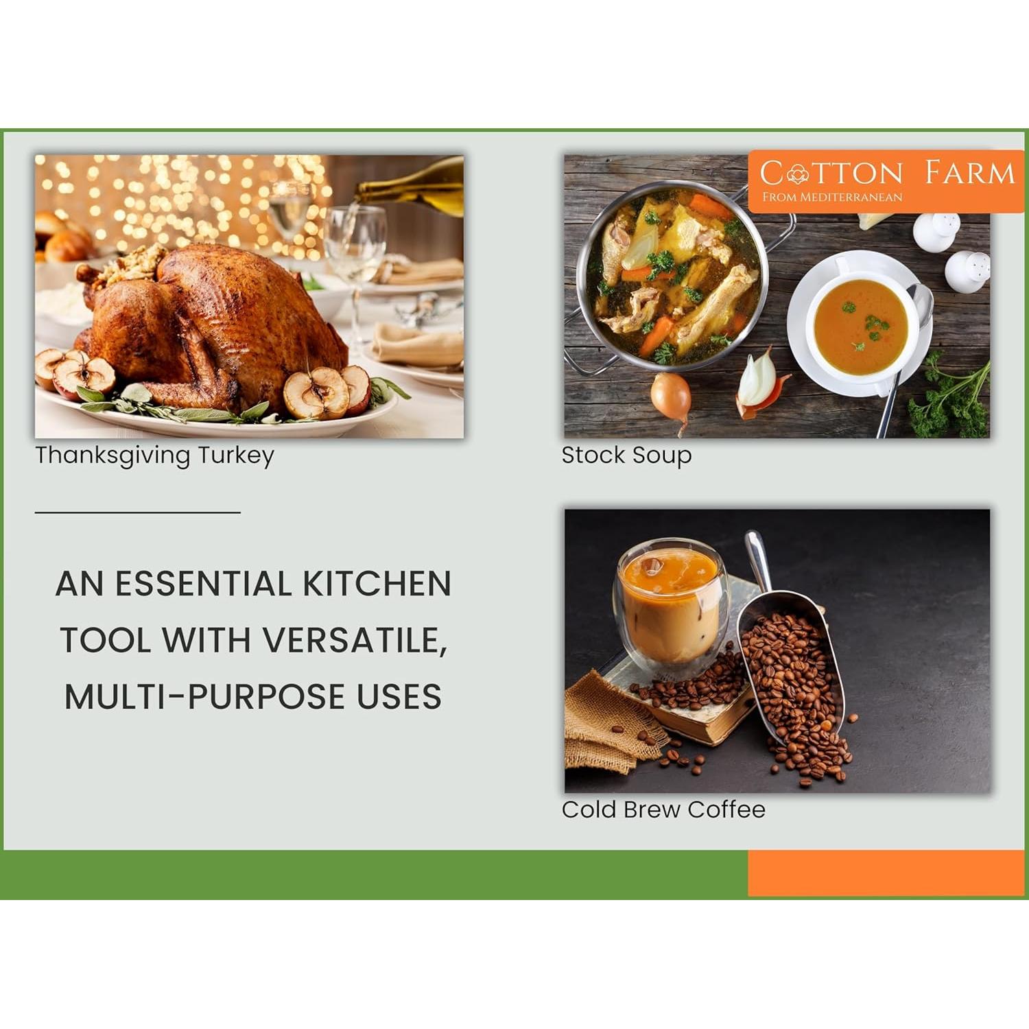 Pano de Queso Algodón Farm 100% Natural 91x91 cm Reutilizable