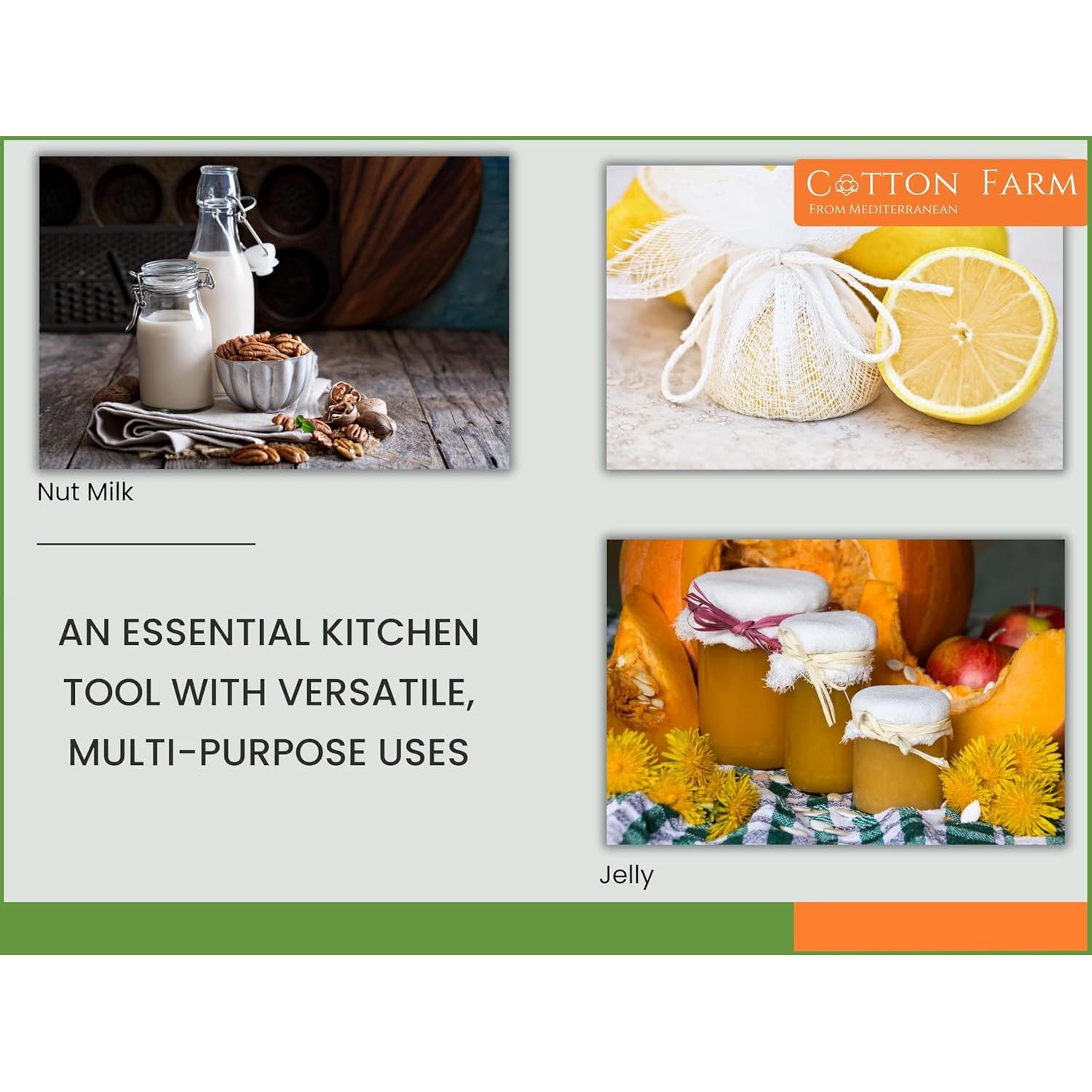 Pano de Queso Algodón Farm 100% Natural 91x91 cm Reutilizable