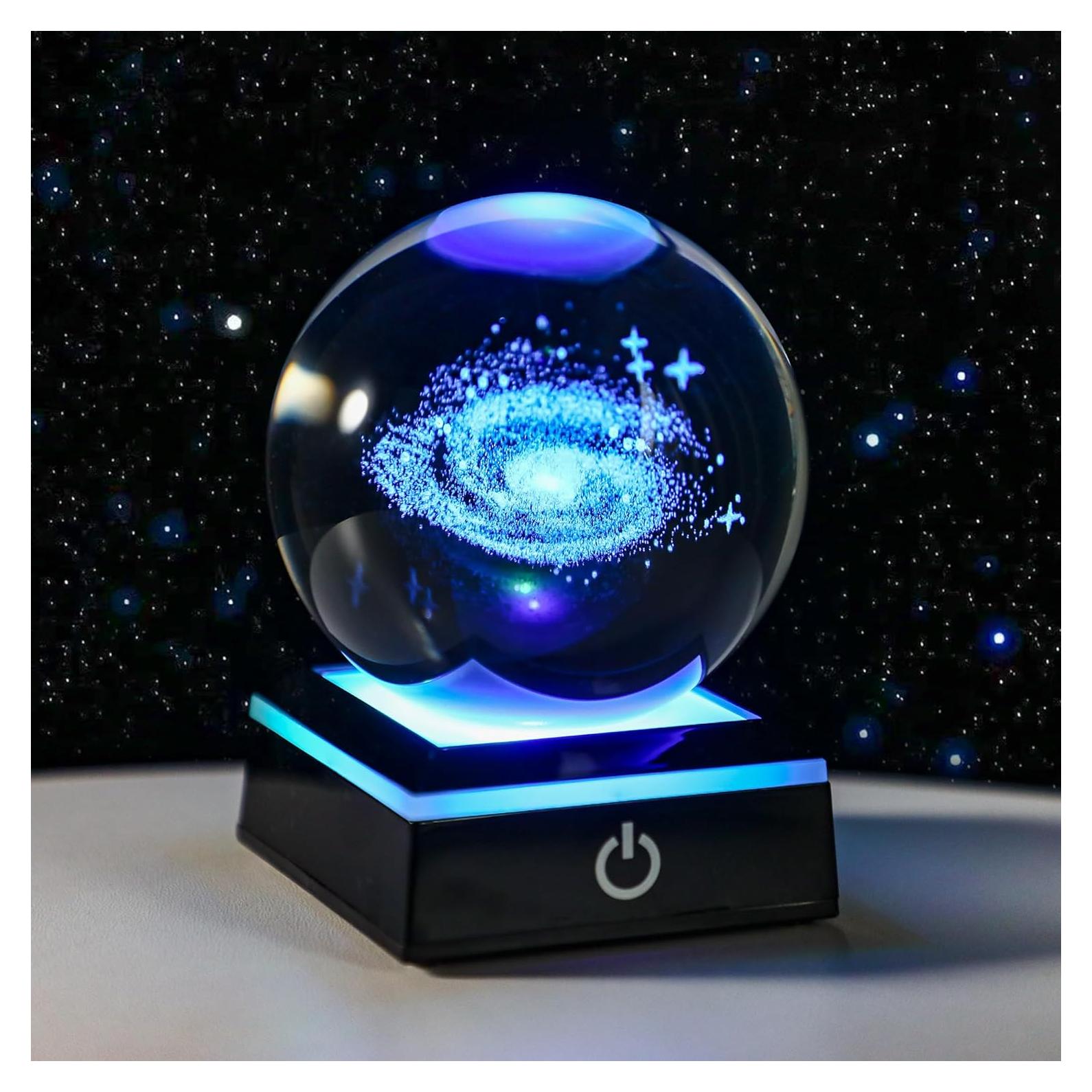 Bola de Cristal Galáctica YU FENG 8 cm con Luces Coloridas