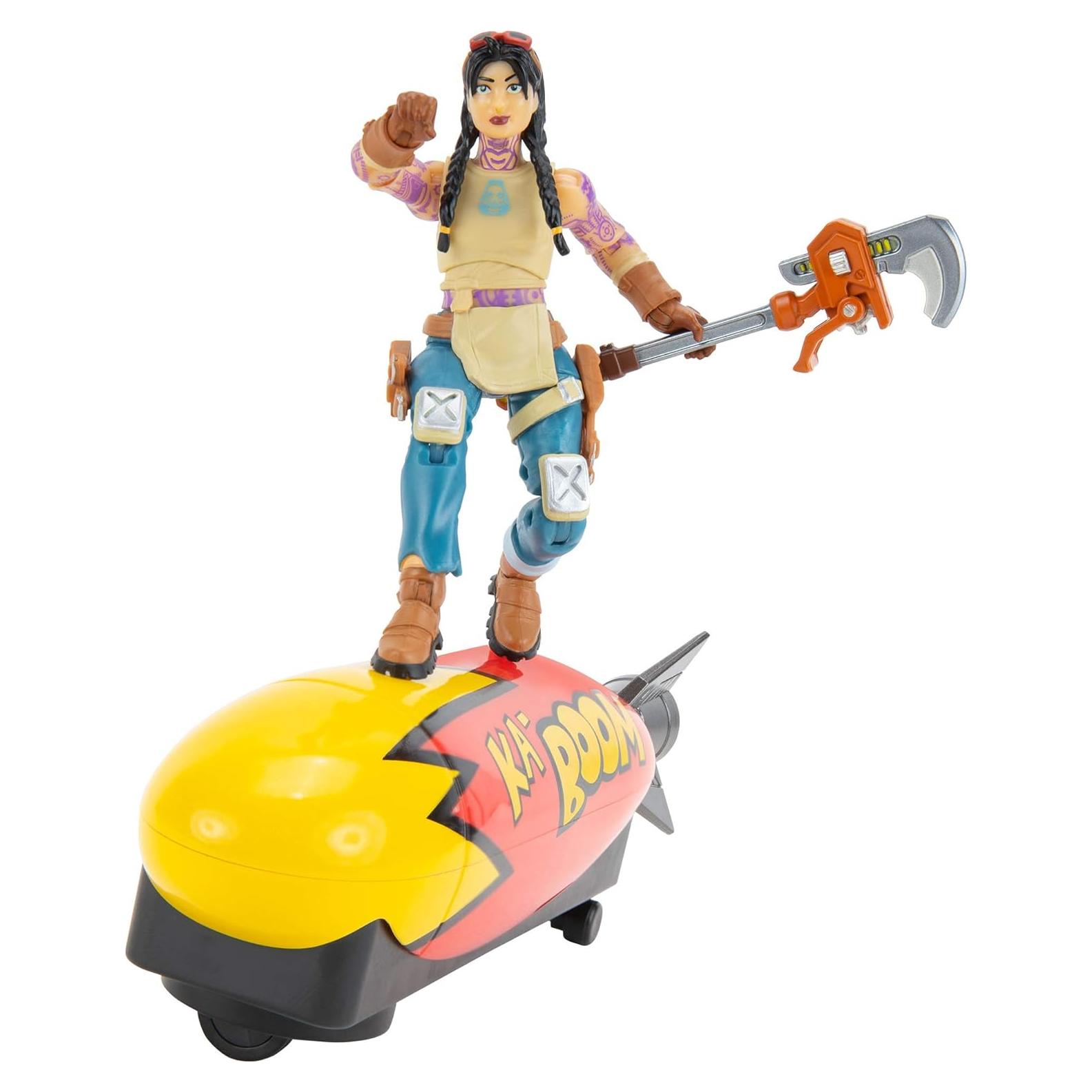 Planeador Bombs Away! Jazwares Fortnite con figura Jules 10 cm