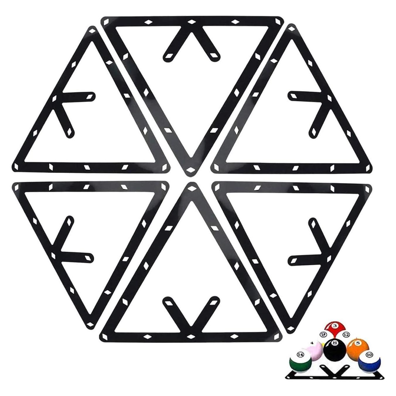 Soporte de Bola Mágica Triangular TIHOOD para Billar 6 Piezas
