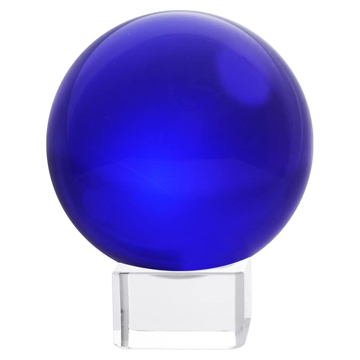 Bola de Cristal K9 60mm LONGWIN con Soporte Azul