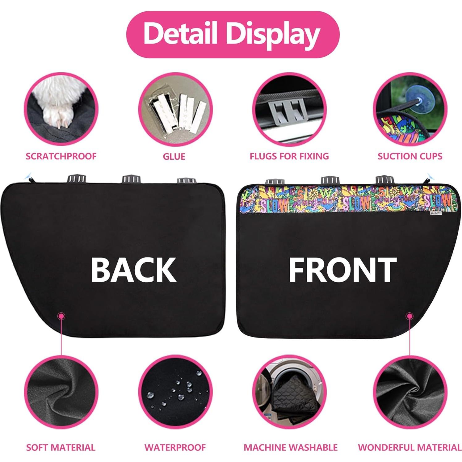 Protector de puerta de coche para perros Winbate 2PCS Impermeable