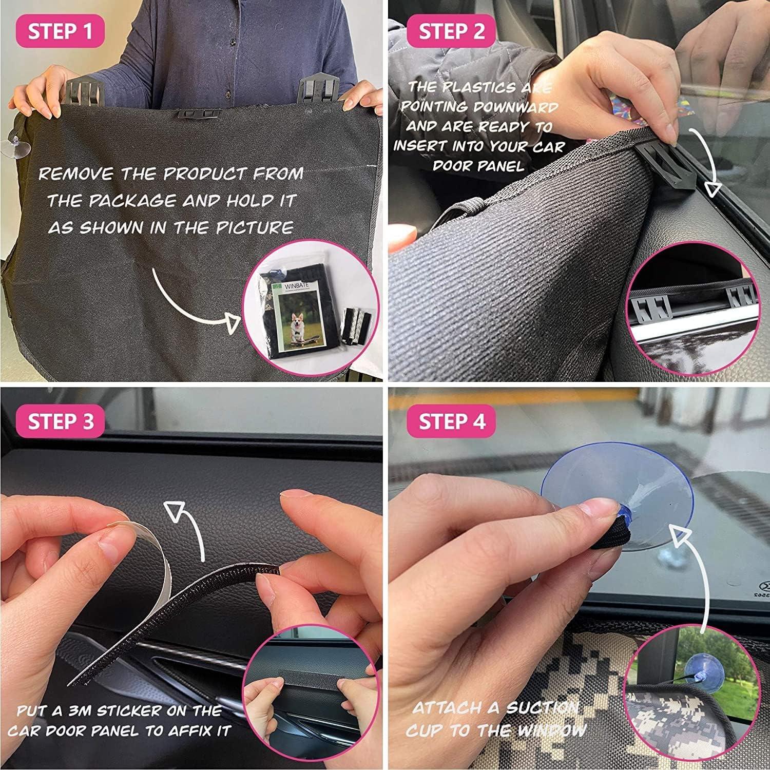 Protector de puerta de coche para perros Winbate 2PCS Impermeable