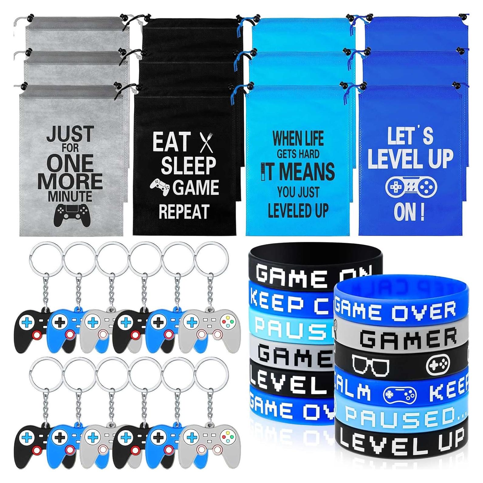 Set de Fiesta de Videojuegos Shappy 36 Piezas con Pulseras y Llavero