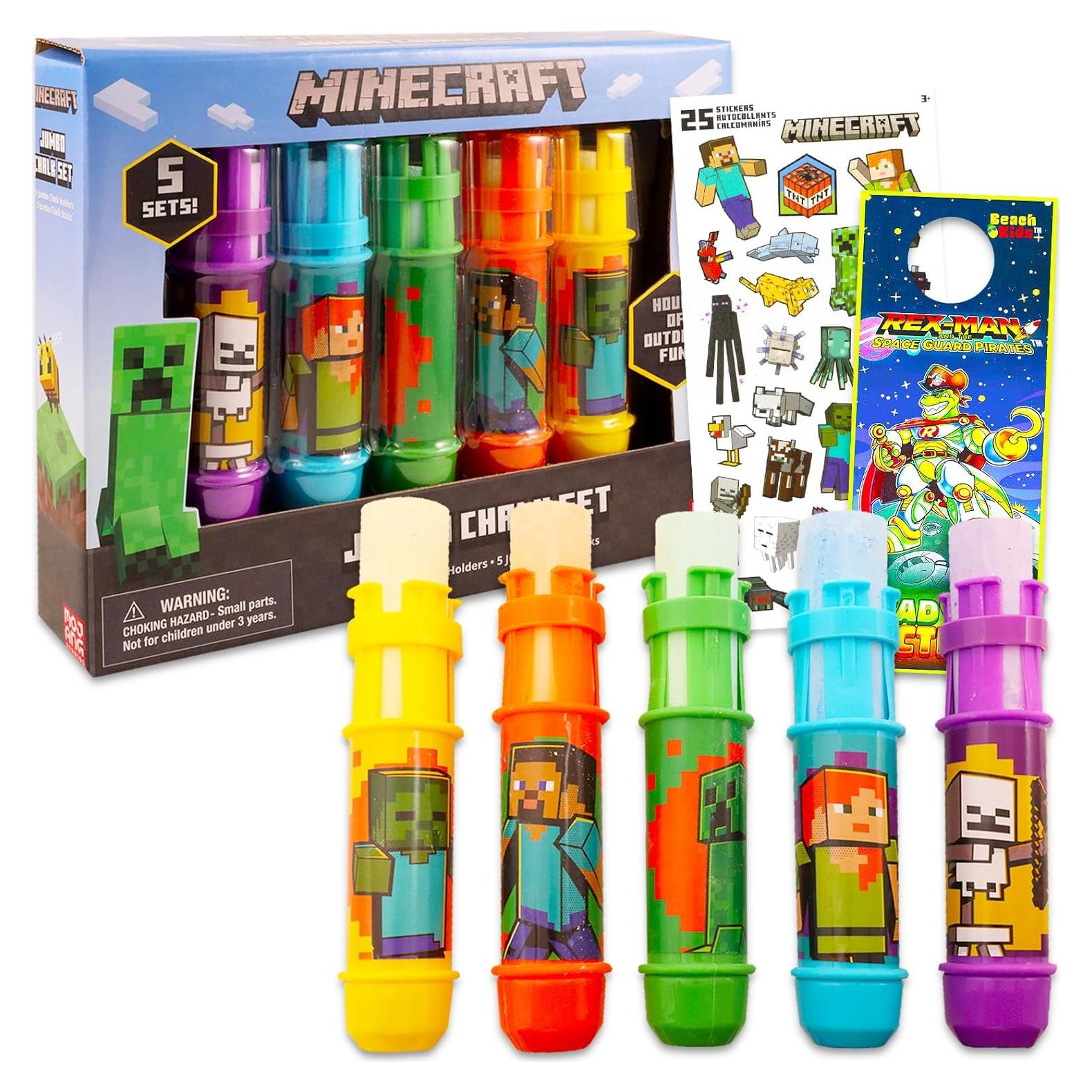 Tiza Jumbo para Aceras Minecraft - Paquete de 5 Piezas