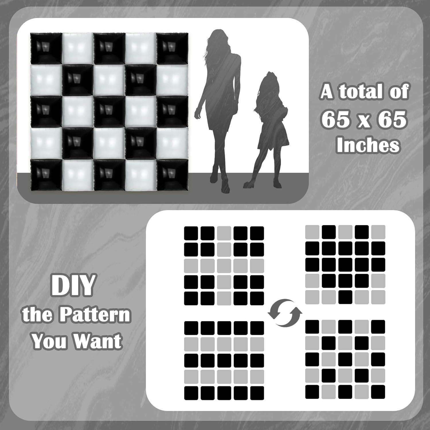 Kit de Globos Cuadrados Doble Cara Hapidooda 27pcs 48cm