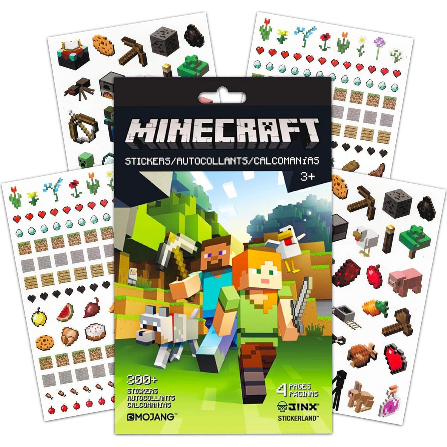 Conjunto de Calcomanías Minecraft - 10 Premium + 300 Estándar