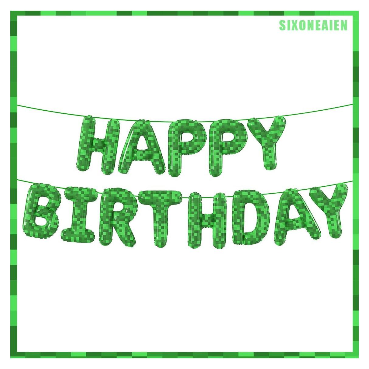 Globos de Letras Minero de Pixel SIXONEAIEN 35.6x31.5cm