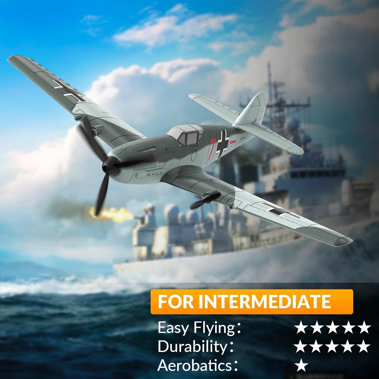 Avión RC VOLANTEXRC BF109 400mm Estabilizador Gyro RTF