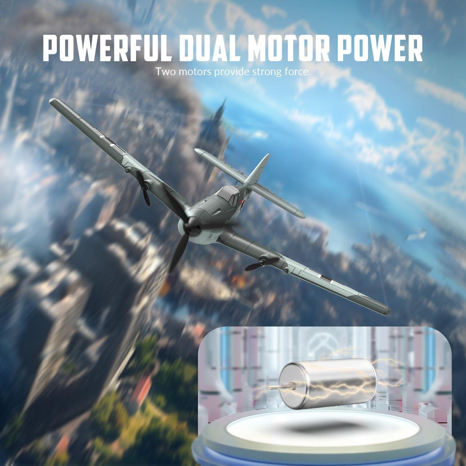 Avión RC VOLANTEXRC BF109 400mm Estabilizador Gyro RTF