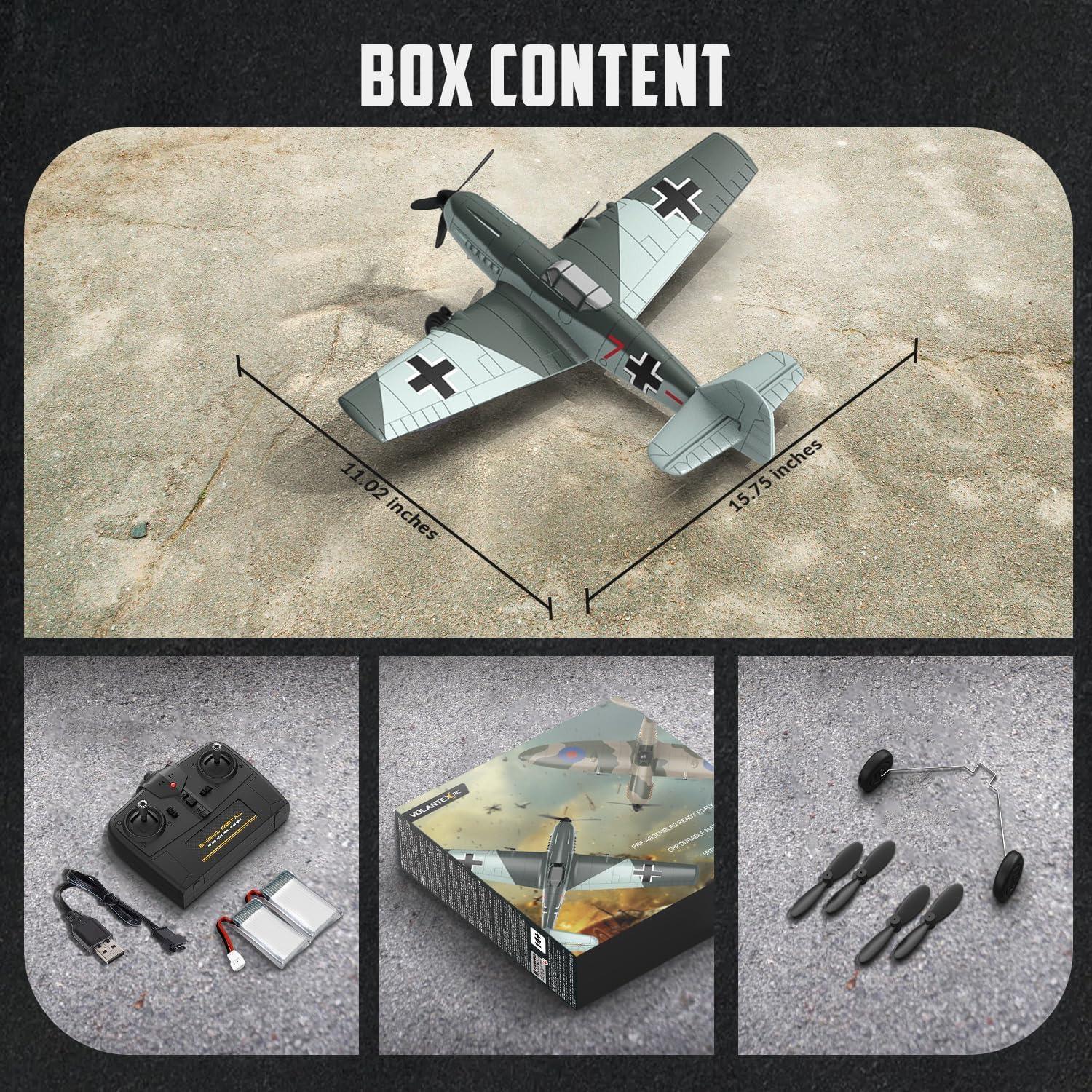 Avión RC VOLANTEXRC BF109 400mm Estabilizador Gyro RTF