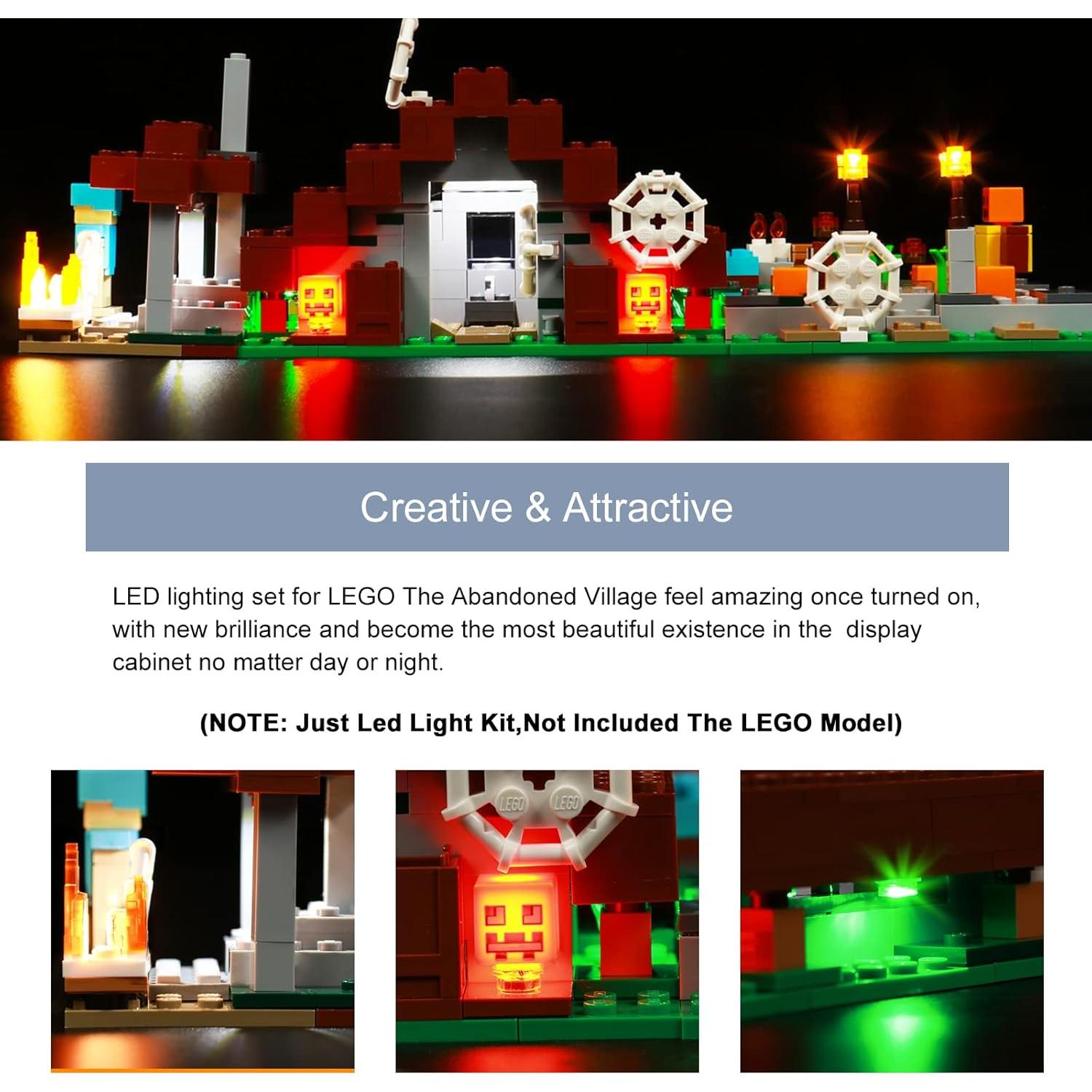 Kit de Luz LED BrickBling para LEGO Minecraft 21190