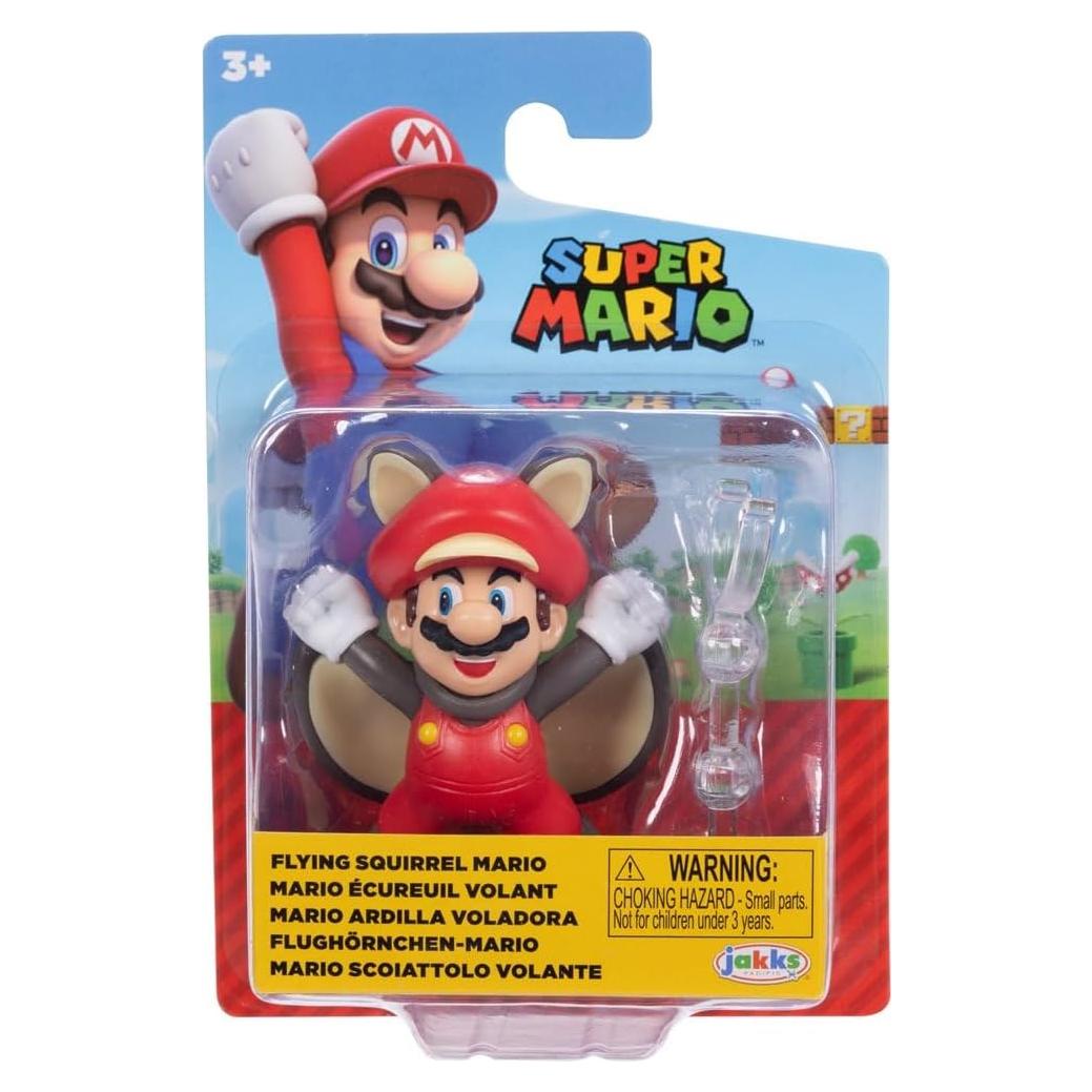 Figura Articulada Mario Ardilla Voladora 6.35 cm Nintendo