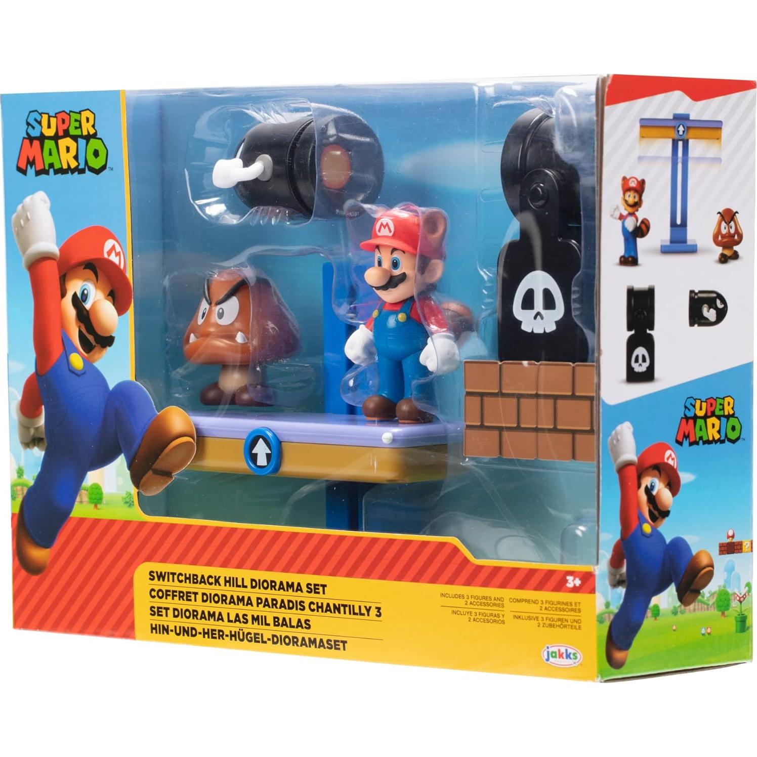 Diorama de Juguete Super Mario Switchback Hill Jakks 25.4x7x17.8cm