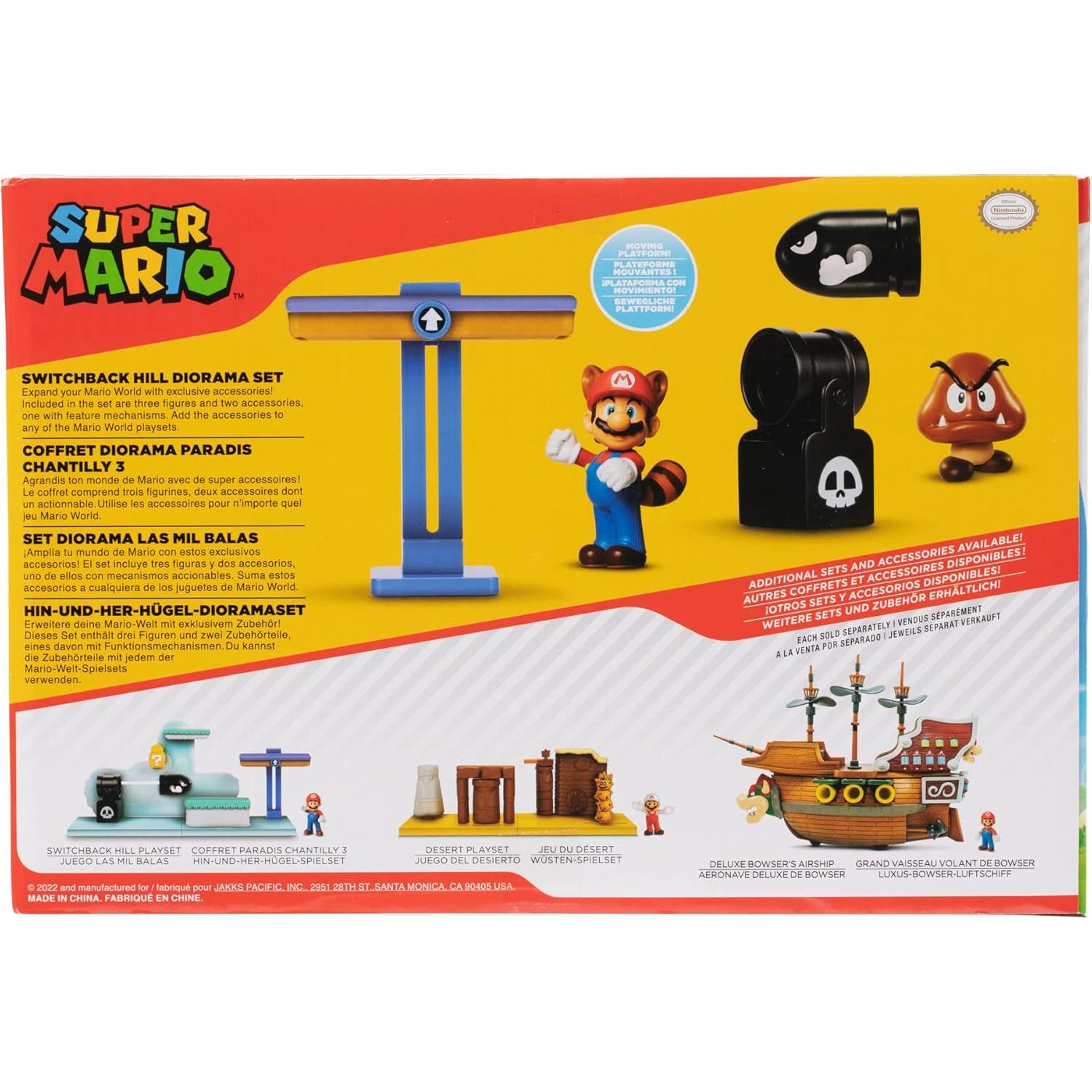 Diorama de Juguete Super Mario Switchback Hill Jakks 25.4x7x17.8cm