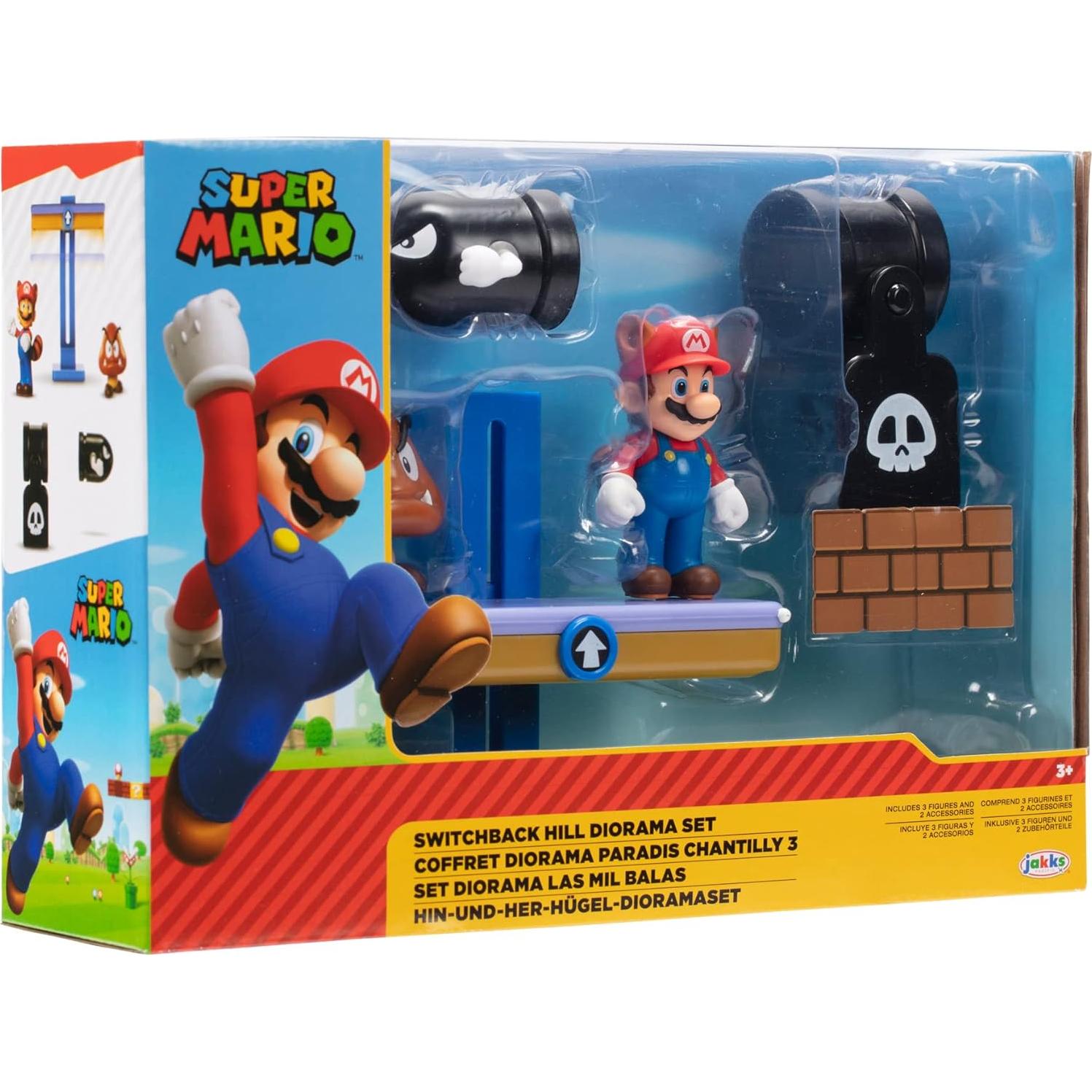 Diorama de Juguete Super Mario Switchback Hill Jakks 25.4x7x17.8cm