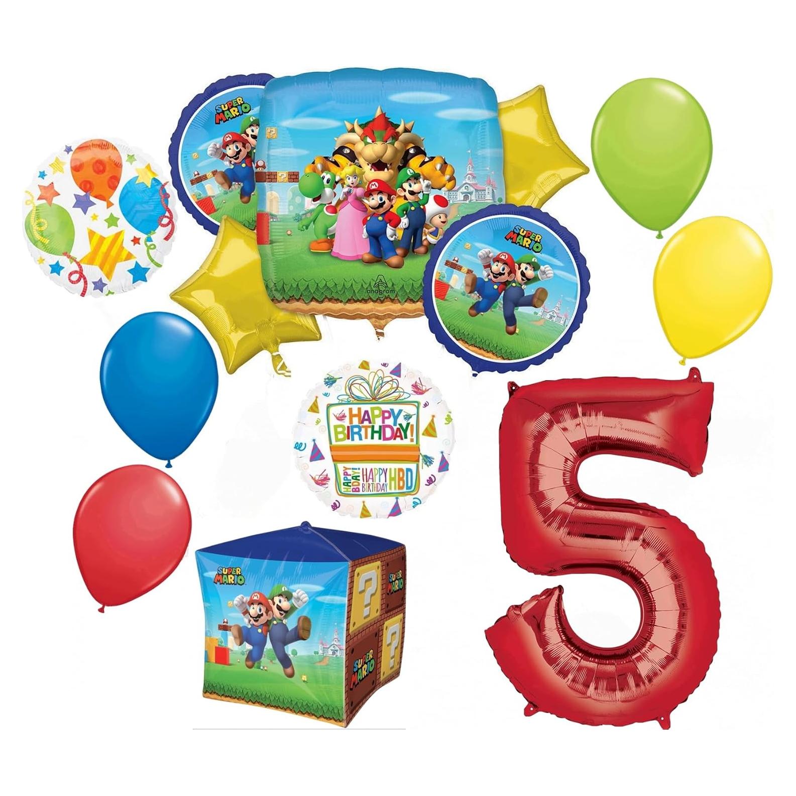 Ramo de Globos de Cumpleaños Mario Bros Anagram 5to