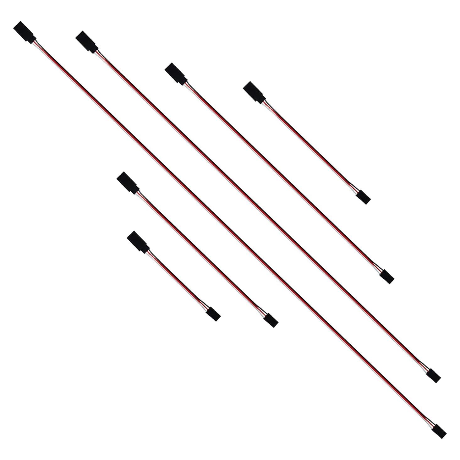 Cable de extensión de servo 3 pines Nvwadayu JR hembra a macho