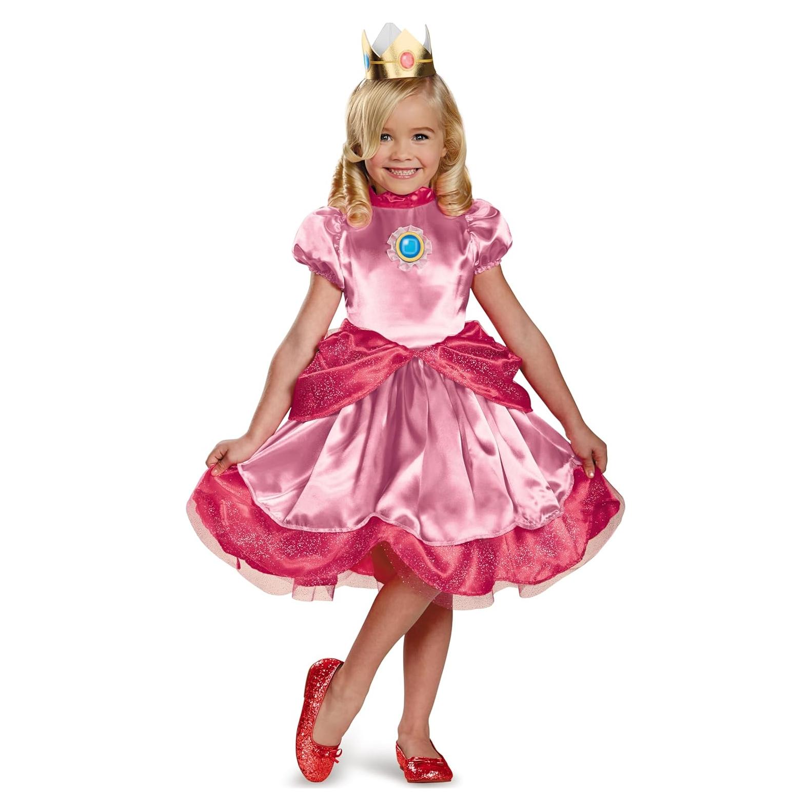 Disfraz Princesa Peach para Niña Mediano Disguise