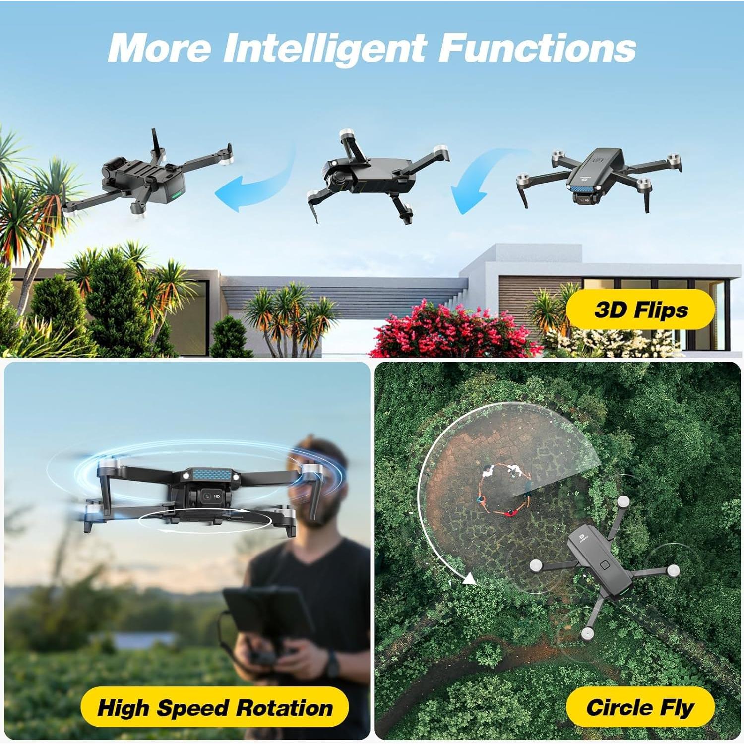 Dron DEERC D20S con Cámara 1080P y 2 Baterías