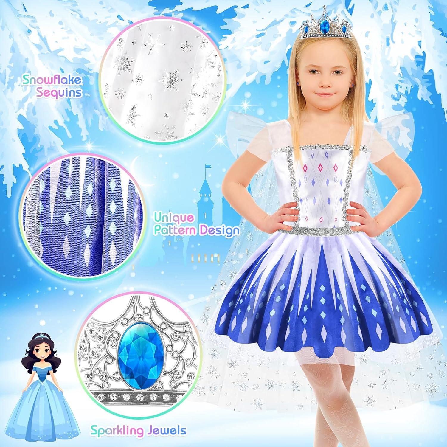 Conjunto de Disfraces de Princesa EULRGAUS para Niñas 3-6 Años