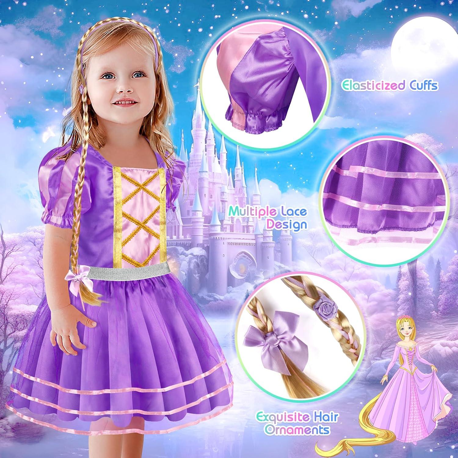 Conjunto de Disfraces de Princesa EULRGAUS para Niñas 3-6 Años