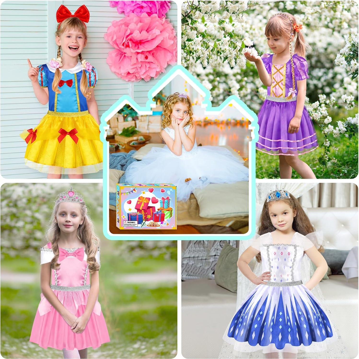 Conjunto de Disfraces de Princesa EULRGAUS para Niñas 3-6 Años