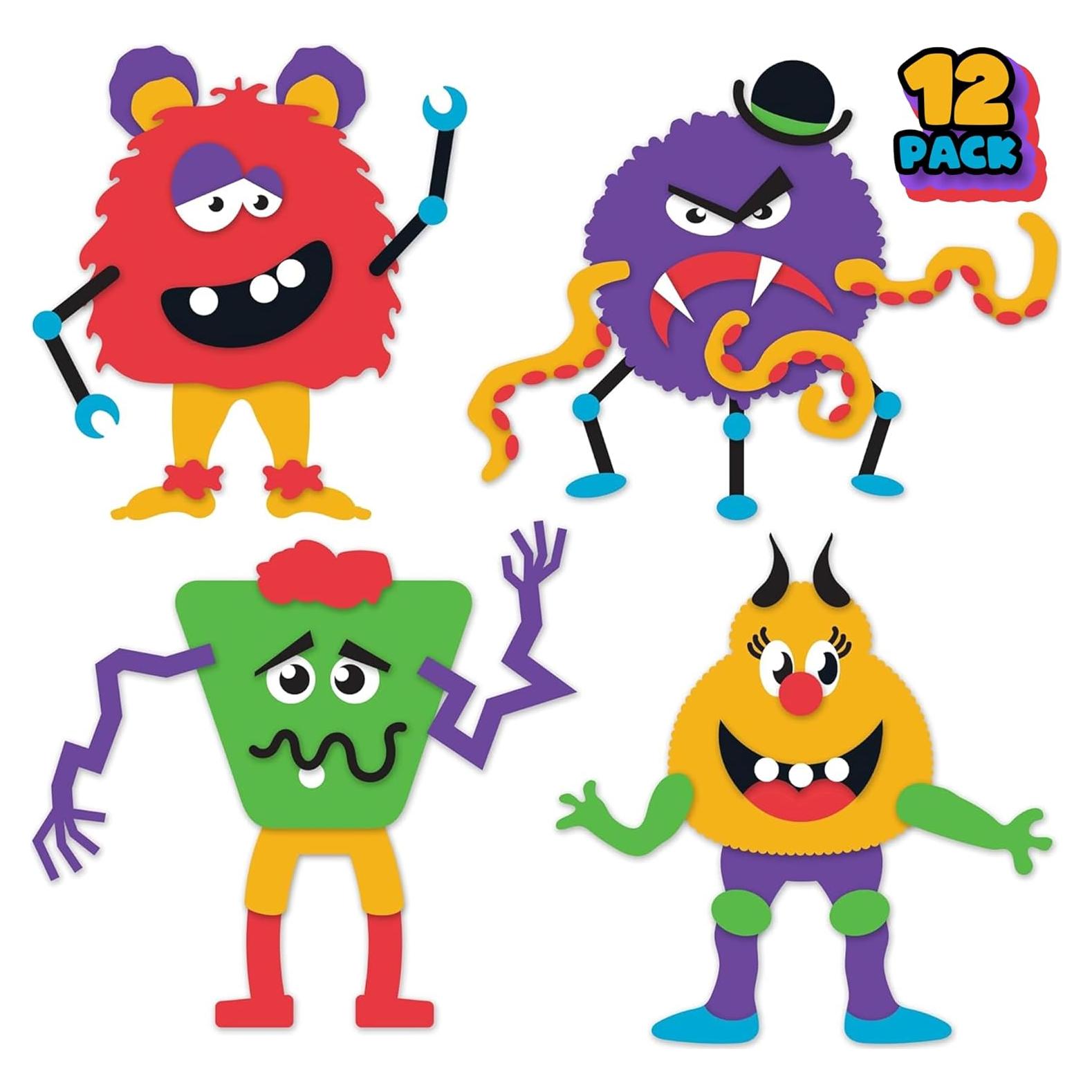 Kit de Manualidades de Monstruo de Espuma ArtCreativity - 12 Piezas Halloween