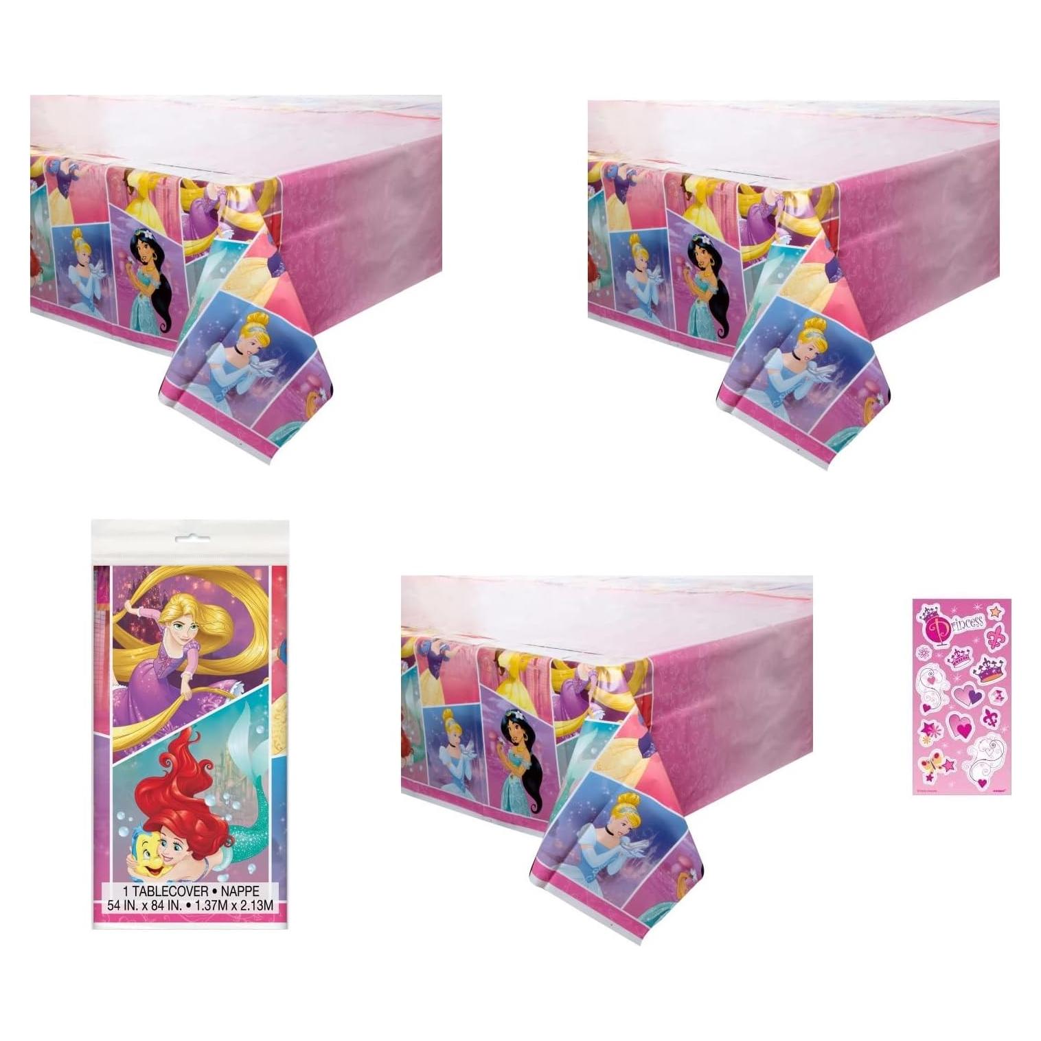 Suministros de Fiesta Princesas Disney Único - 3 Manteles Plástico 137x213cm