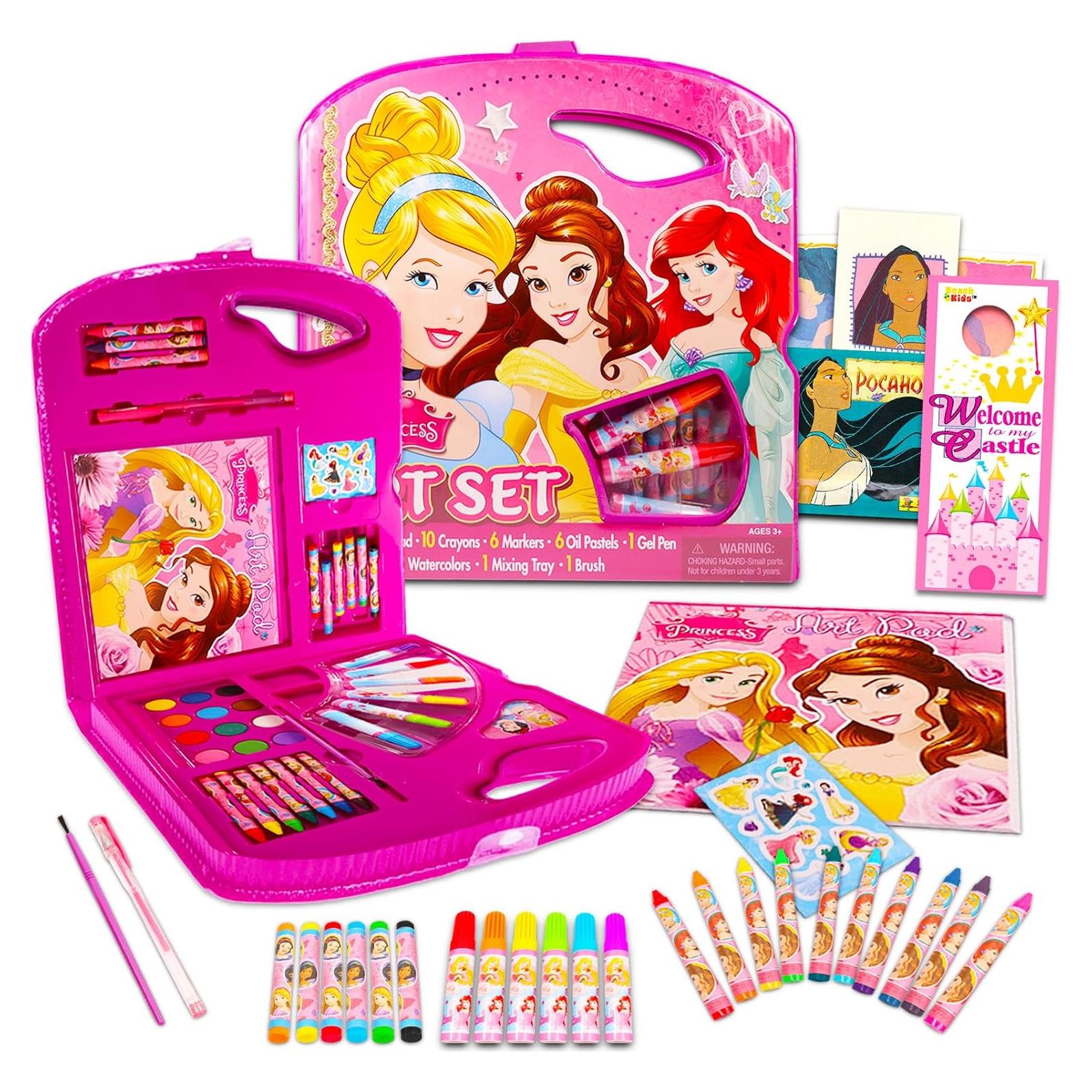 Kit de Arte Princesa Disney - Estuche con Pinceles y Stickers