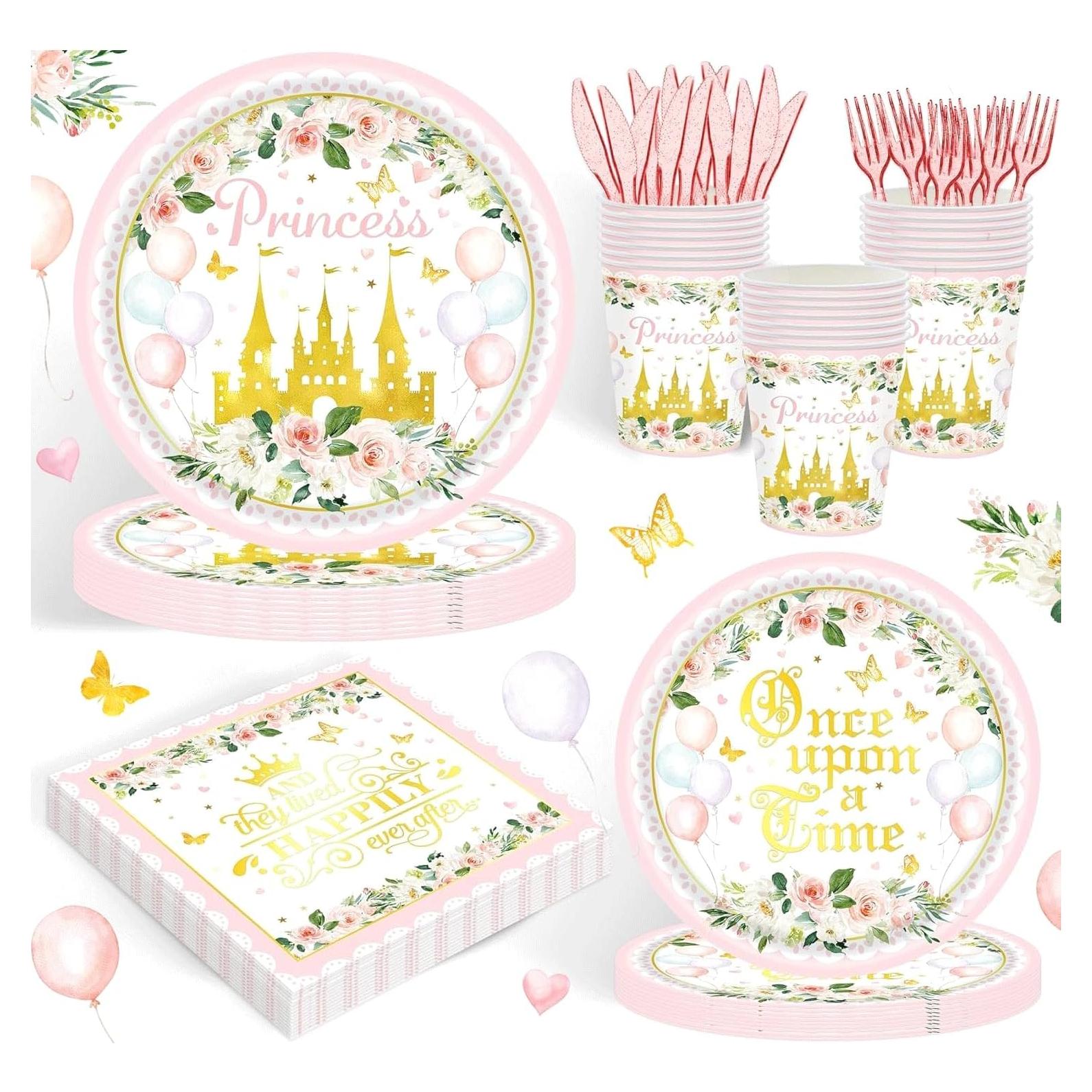 Set de Vajilla de Fiesta Princesa Rejoice Bunny 120PCS