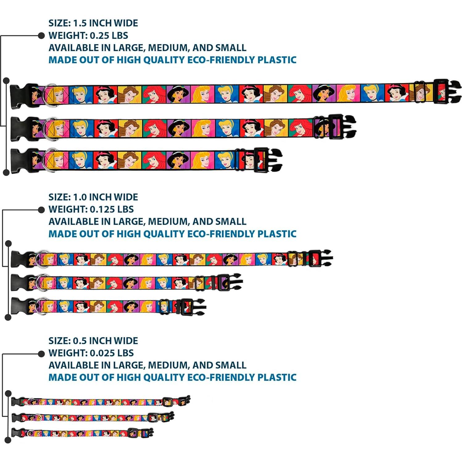 Collar de Perro Buckle-Down Disney - 2.54 cm Ancho - Mediano
