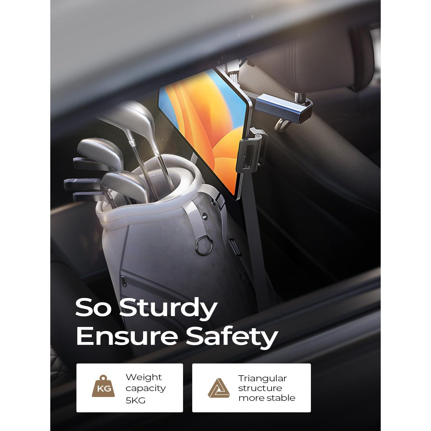 Soporte para Tablet LISEN Negro para Auto - Ajustable y Universal