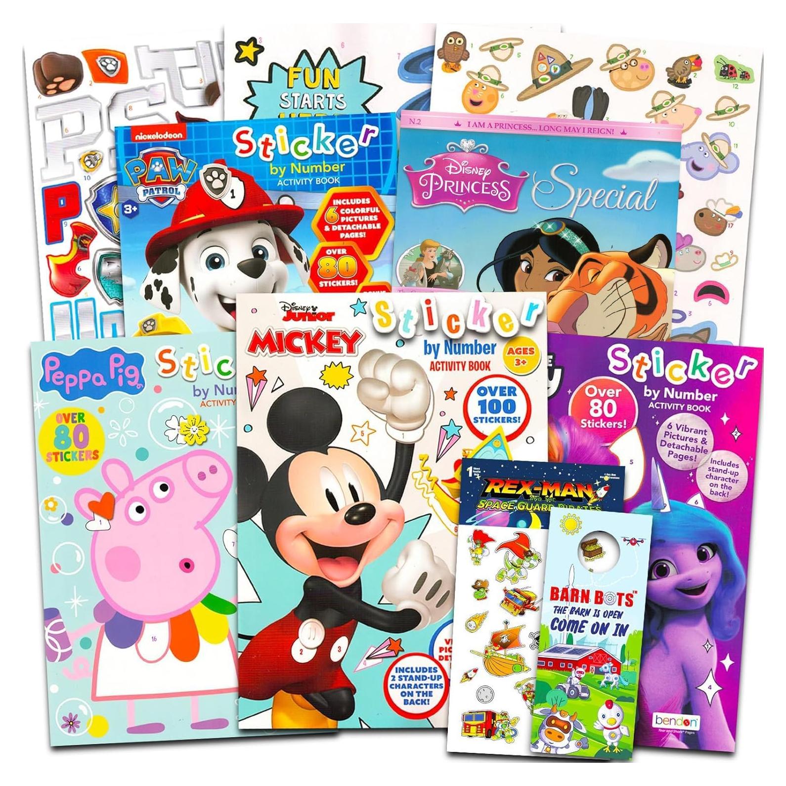 Paquete de 5 Libros de Pegatinas para Niños 2-4 Años - Disney