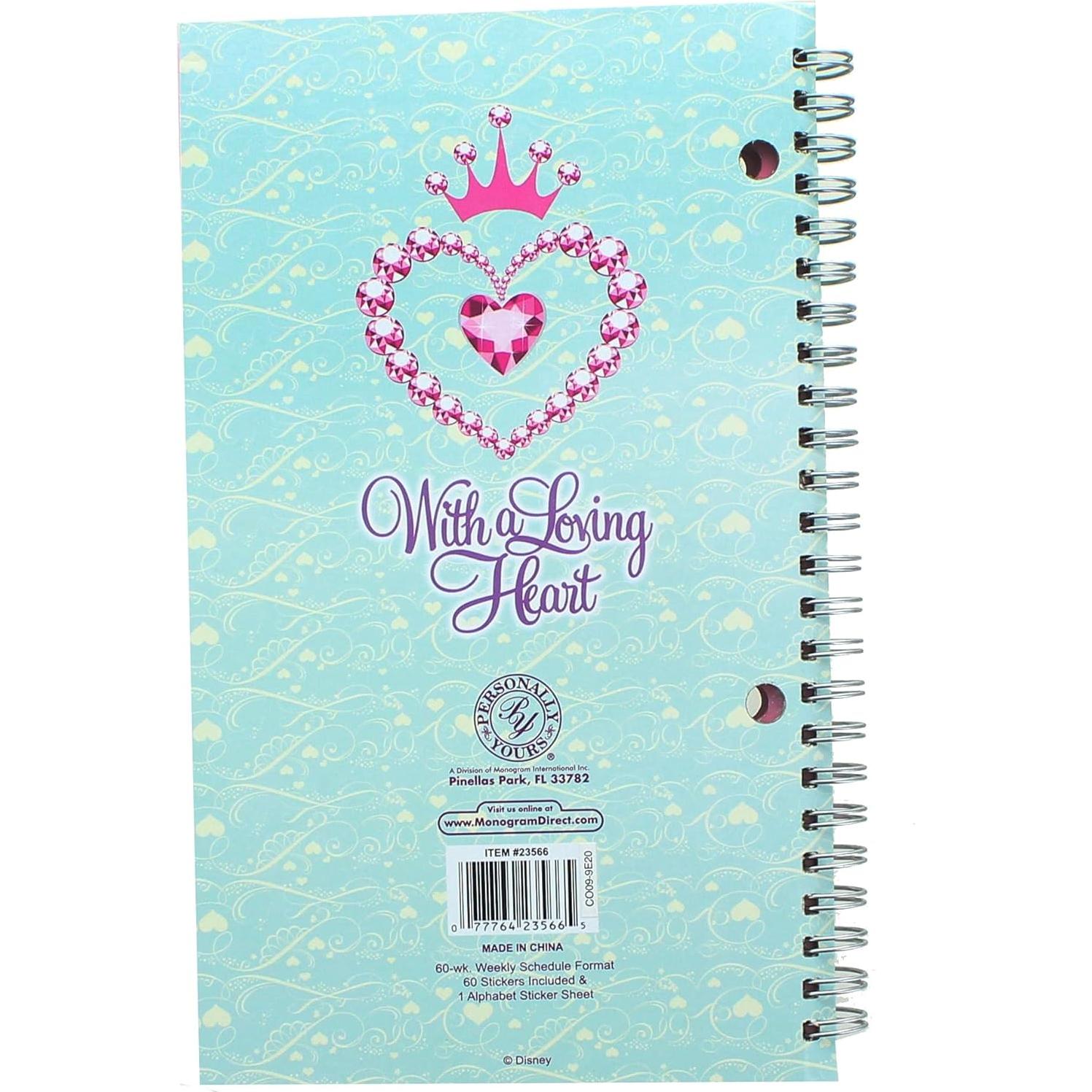 Planificador Disney Princesas 13.34x21.59cm con Pegatinas