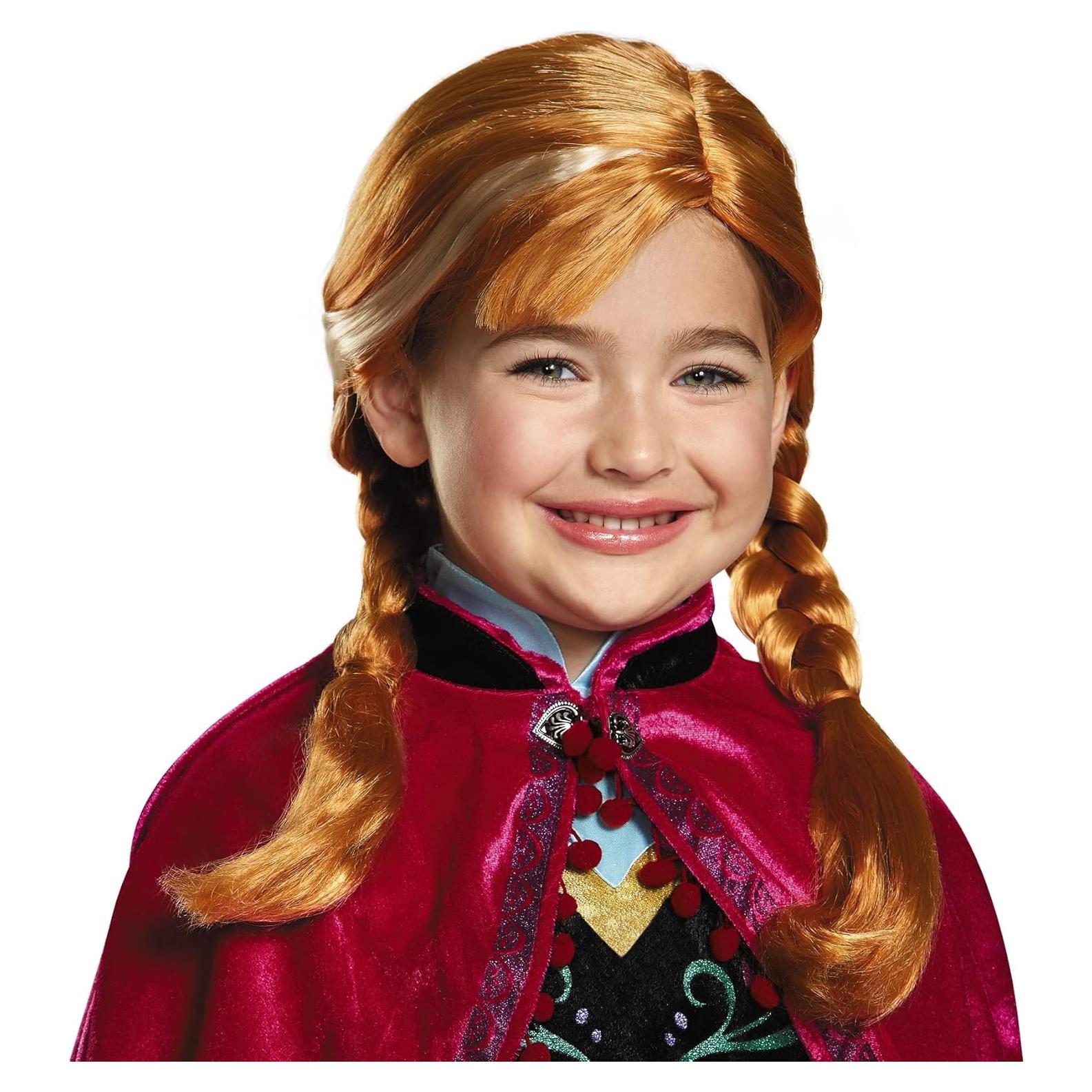 Peluca de Niña Anna de Frozen - Disguise - Roja con Trenzas