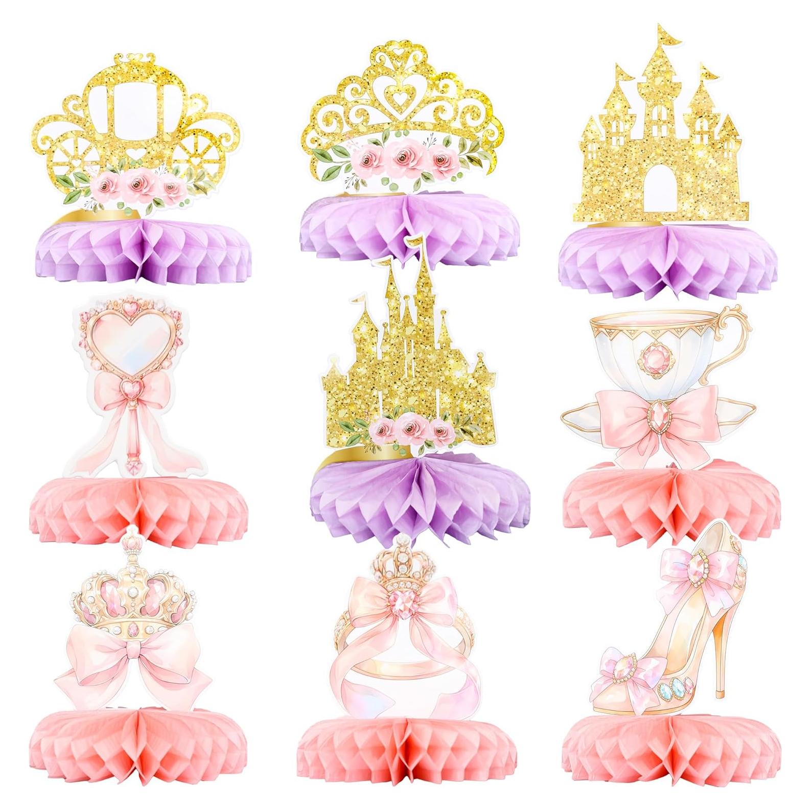 Centros de Mesa de Princesa Floral Gyufise - Paquete de 9 Piezas