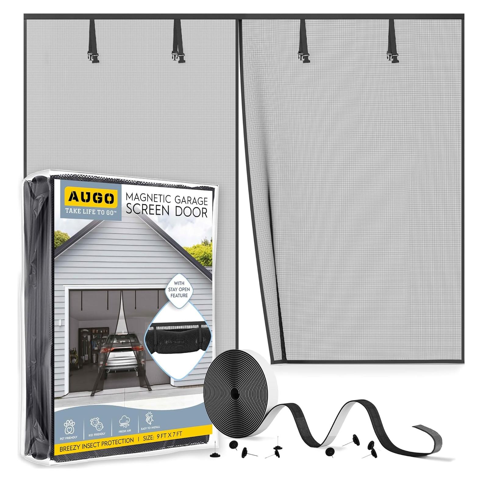 Pantalla de Puerta de Garaje AUGO 2.74x2.13m Malla Fibra Vidrio