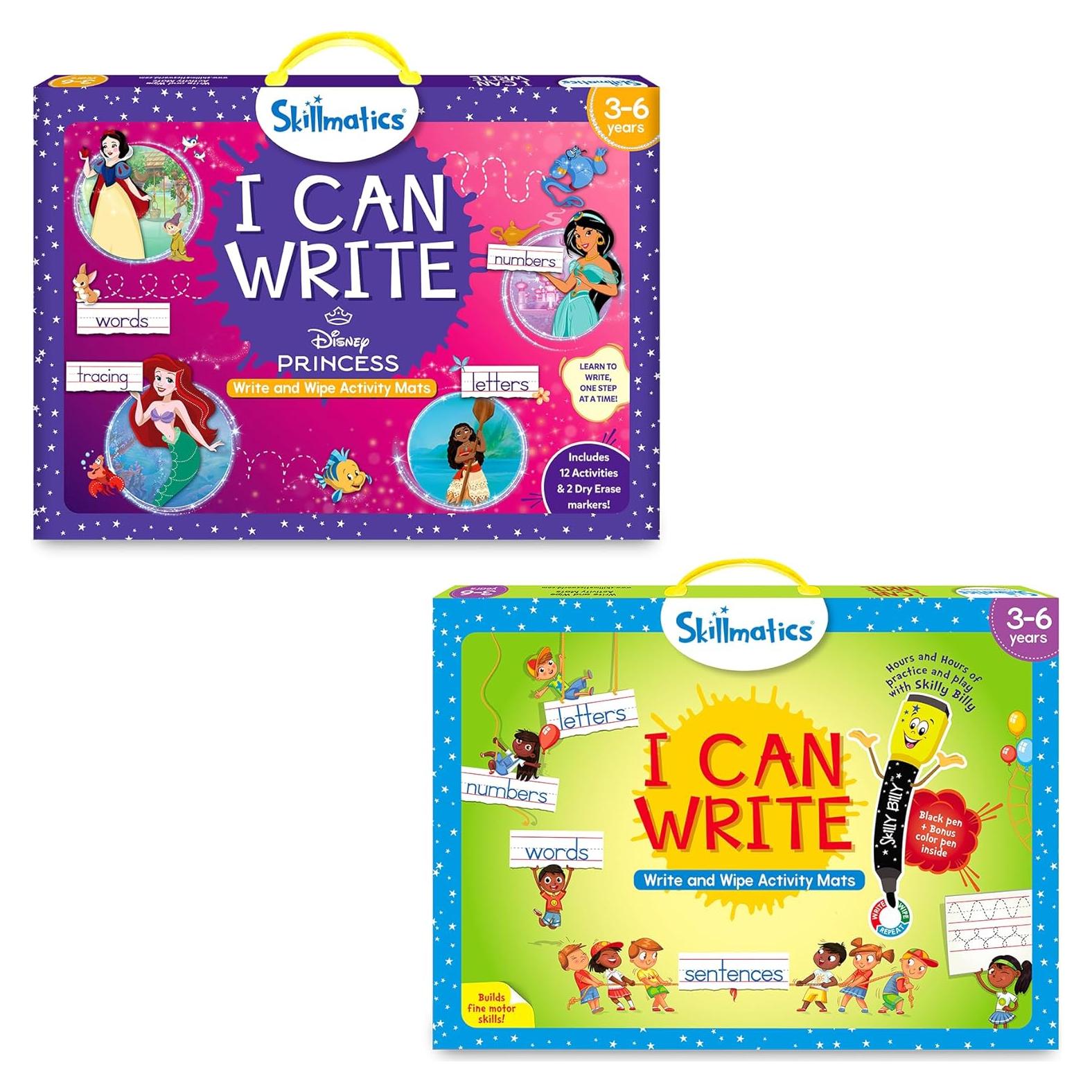 Skillmatics Puedo Escribir Princesas Disney - Kit Educativo 3-6 Años